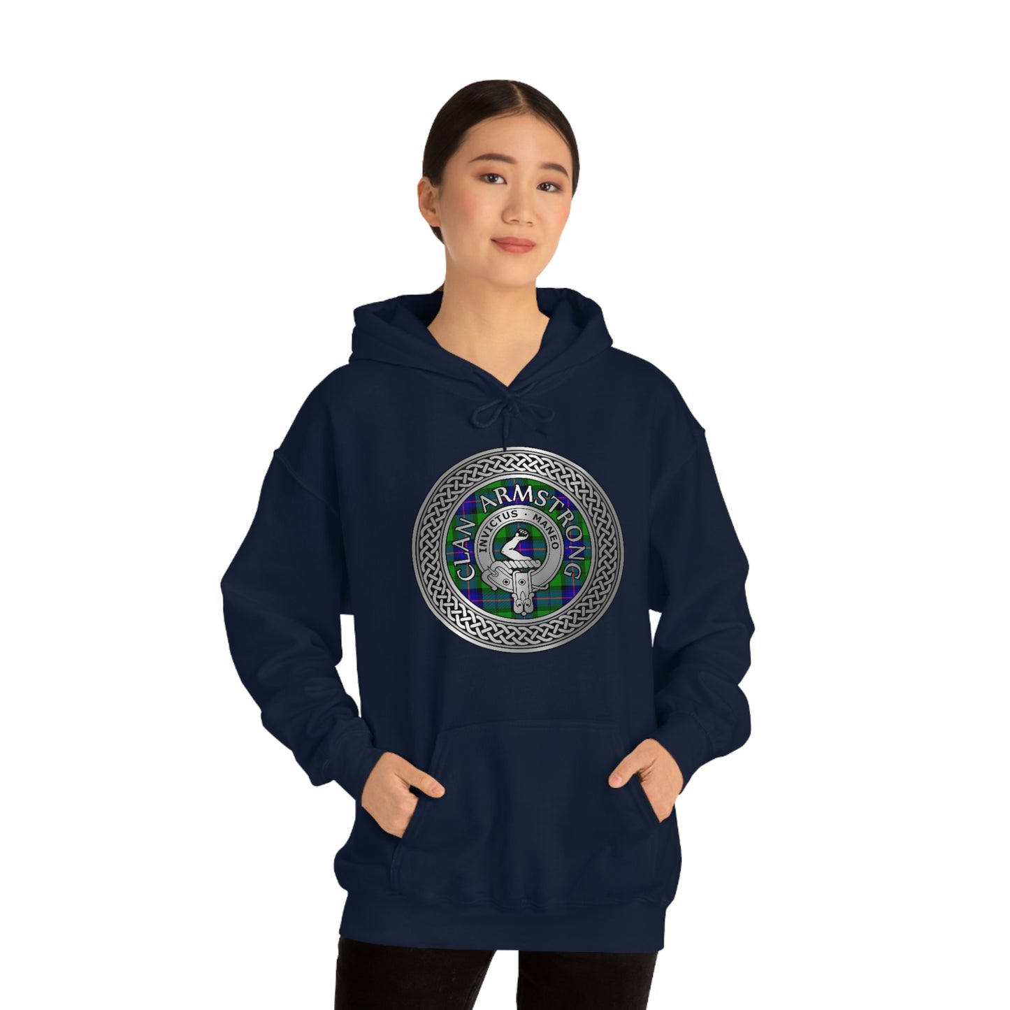 Clan Armstrong Crest & Tartan Unisex Heavy Blend™ Hooded Sweatshirt