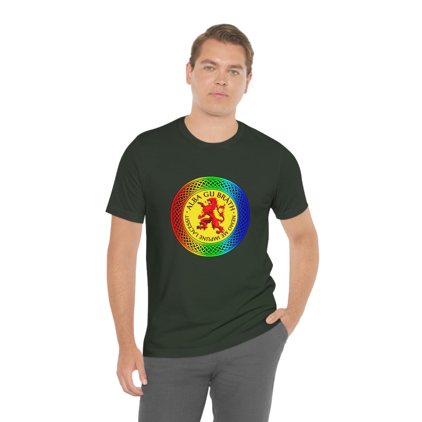 Alba Gu Brath Lion Rampant Rainbow Knot T-Shirt