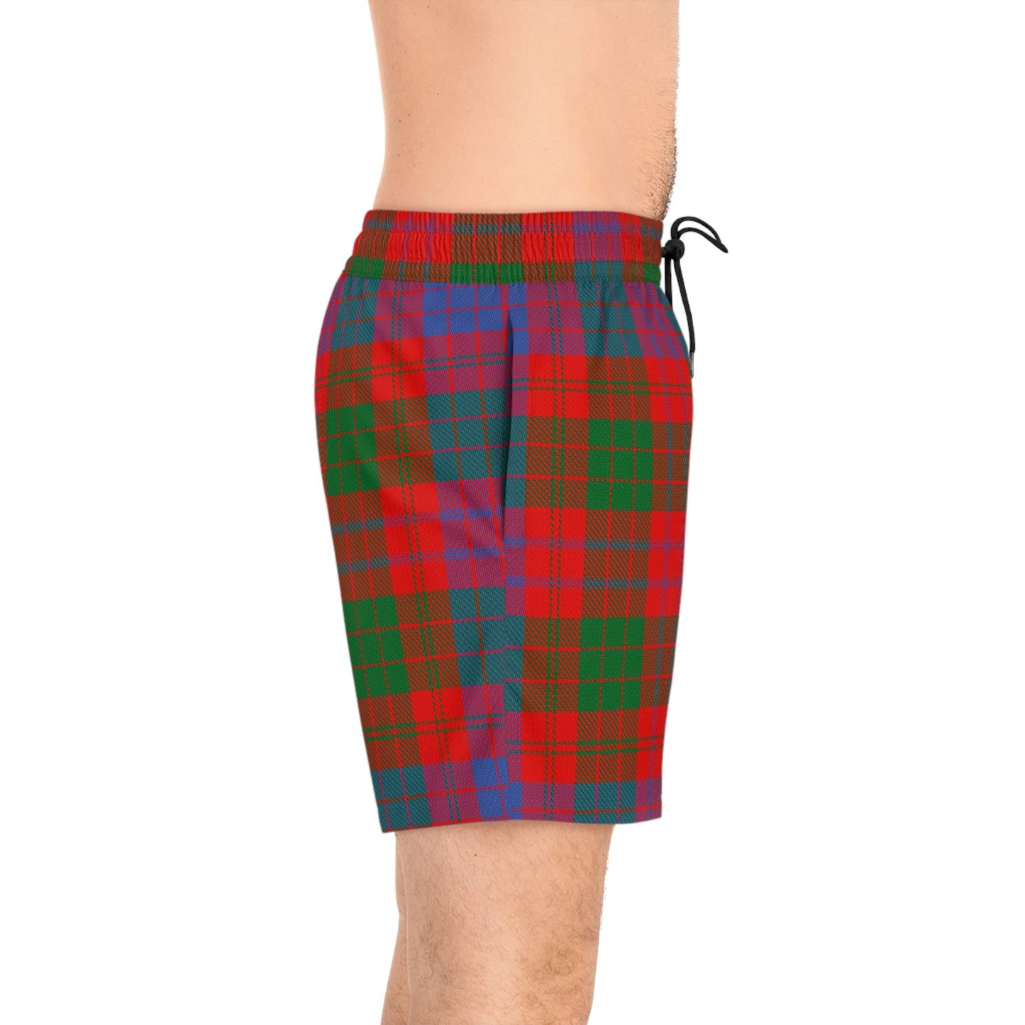 Clan Ross Tartan Men's Mid-Length Swim Shorts (AOP)