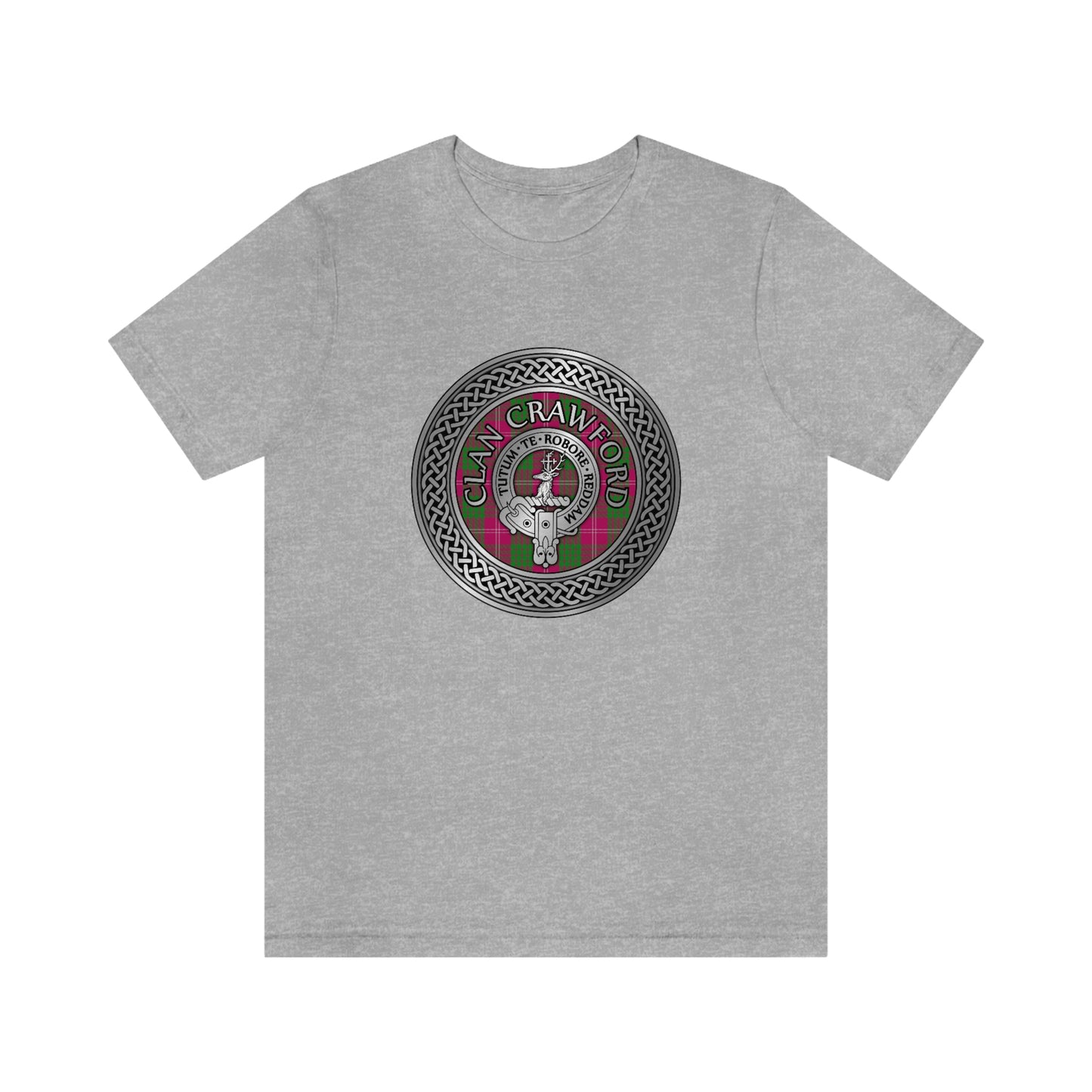 Clan Crawford Crest & Tartan Knot T-Shirt