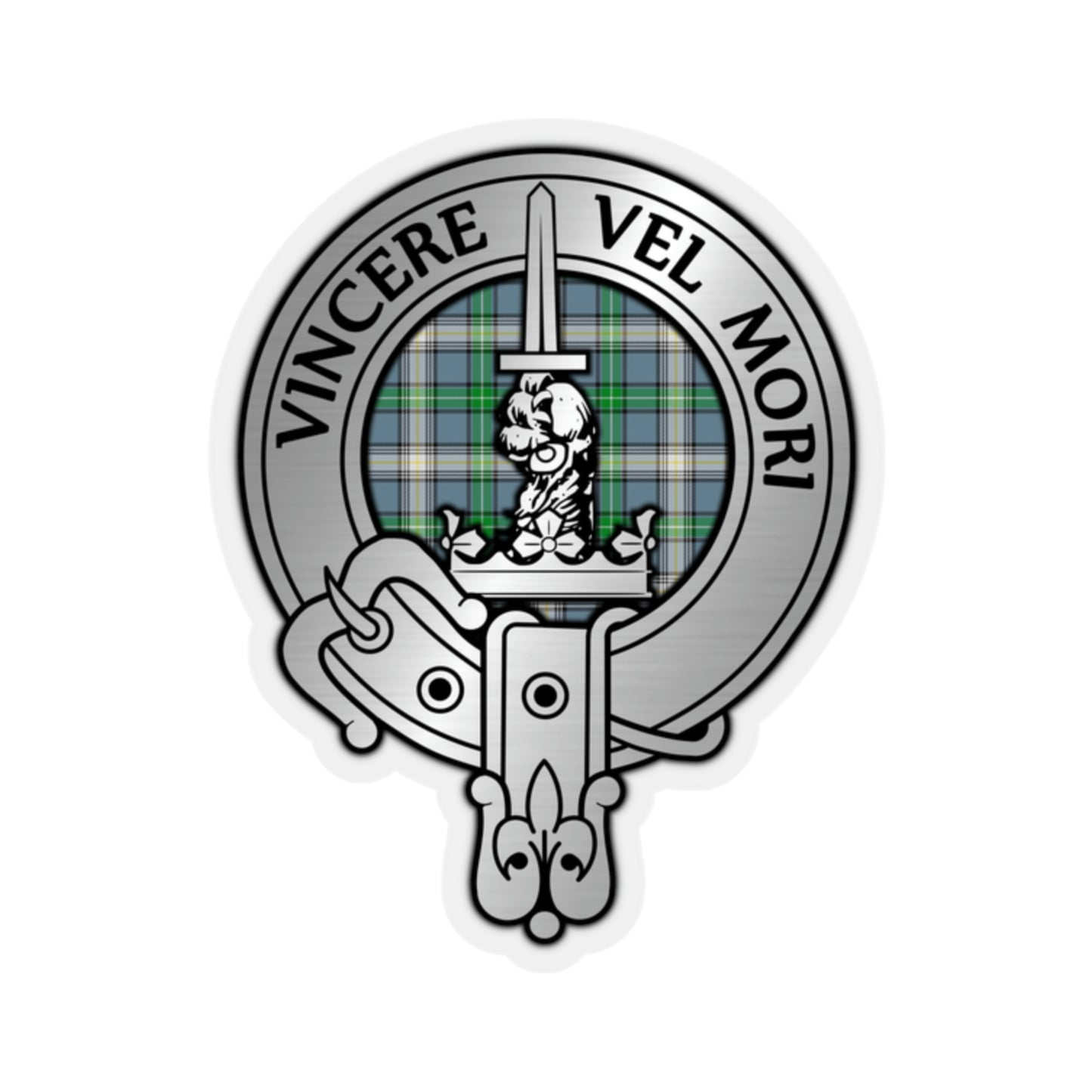 Clan MacDowall Crest & Tartan Kiss-Cut Stickers