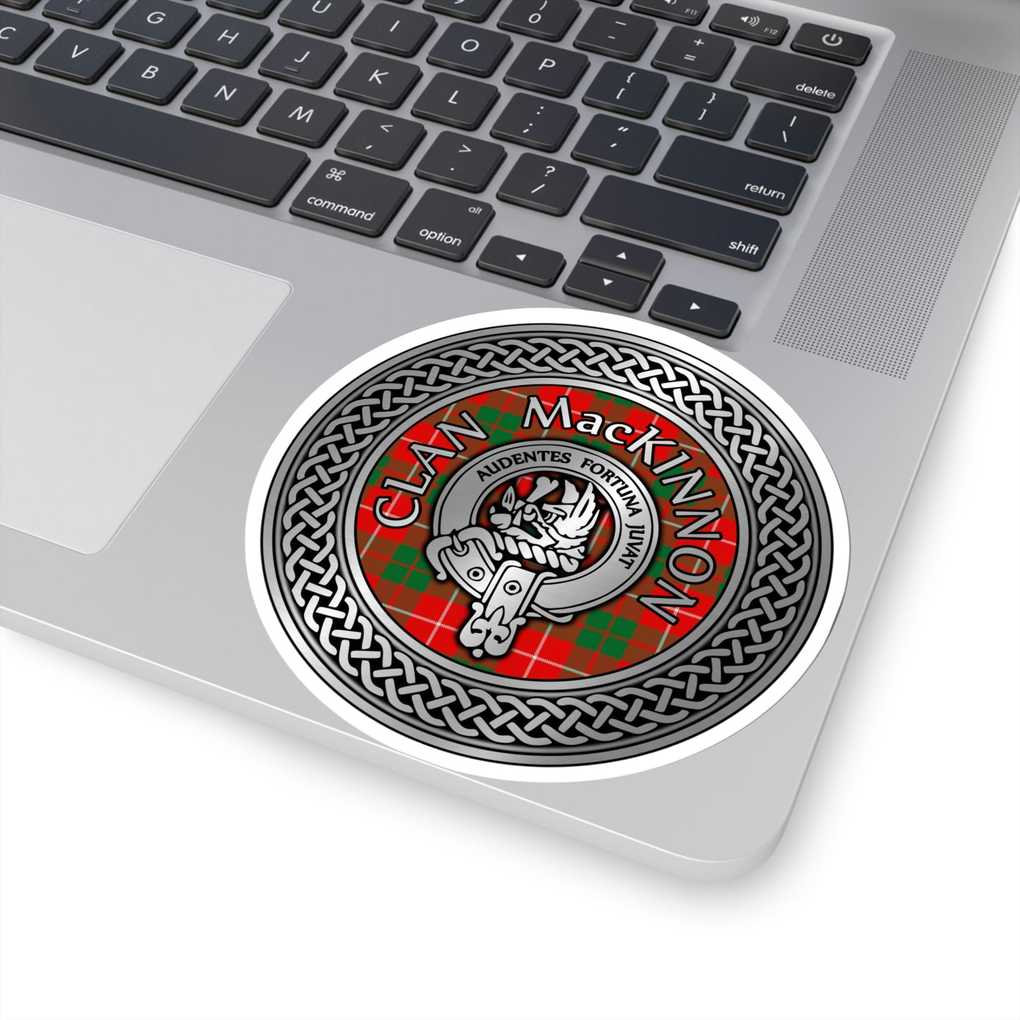 Clan MacKinnon Crest & Tartan Kiss-Cut Stickers