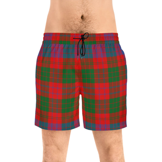 Clan Ross Tartan Men's Mid-Length Swim Shorts (AOP)