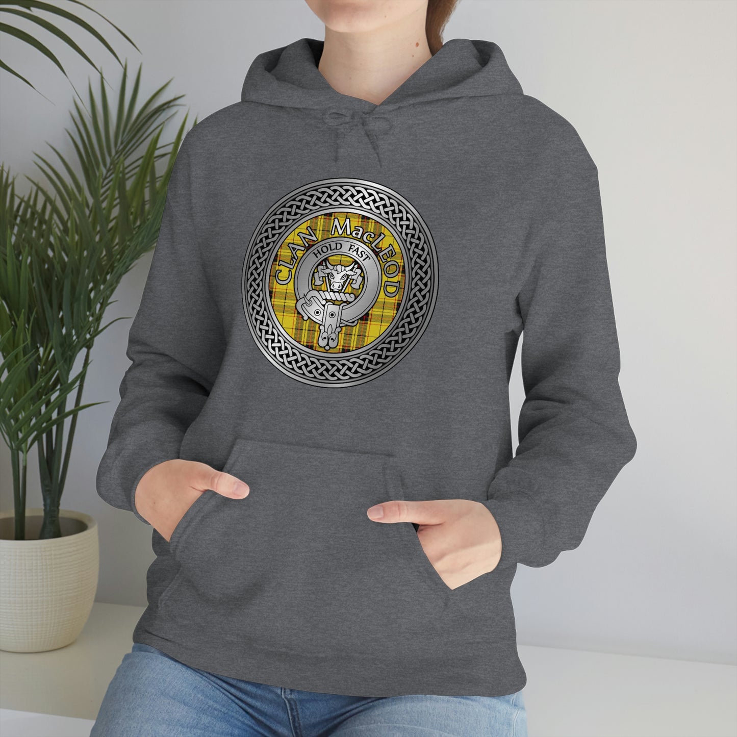 Clan MacLeod Crest & Tartan Unisex Heavy Blend™ Hooded Sweatshirt