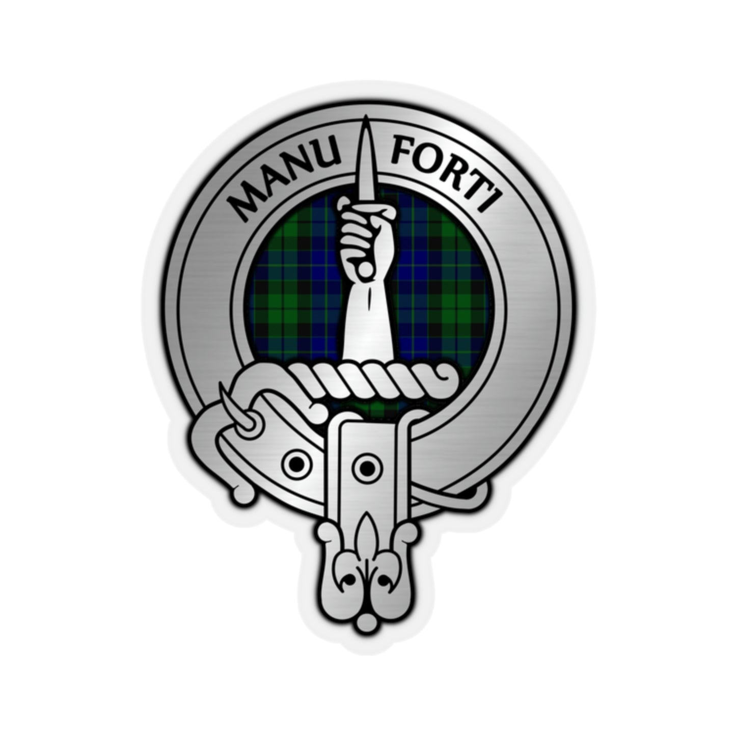 Clan MacKay Crest & Tartan Kiss-Cut Stickers