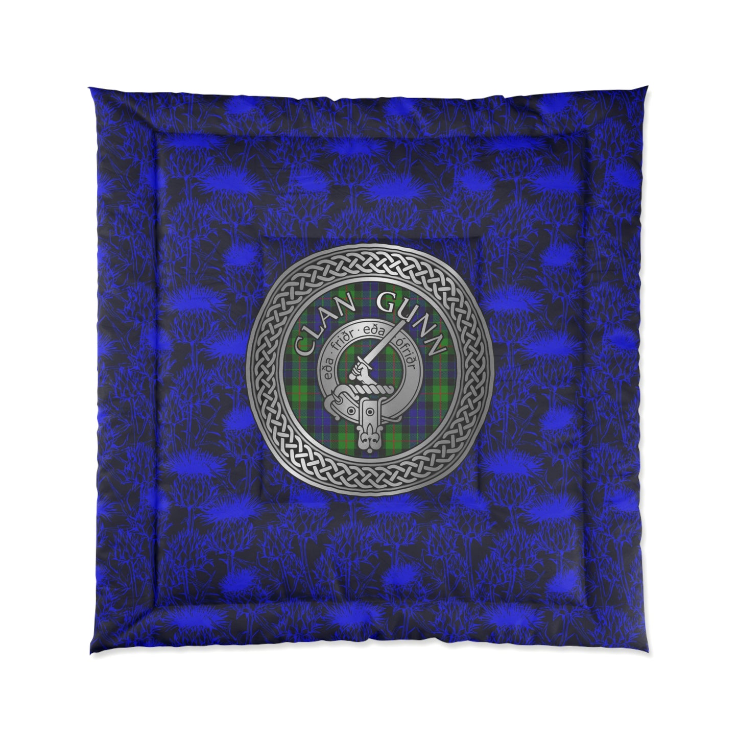 Clan Gunn Crest & Tartan Comforter