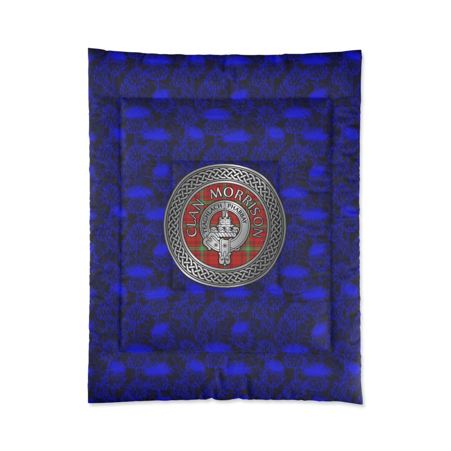 Clan Morrison Crest & Tartan Comforter