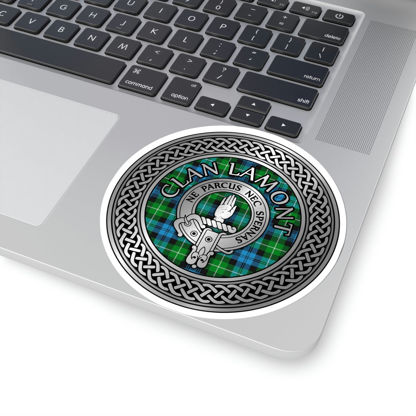 Clan Lamont Crest & Tartan Knot Kiss-Cut Stickers