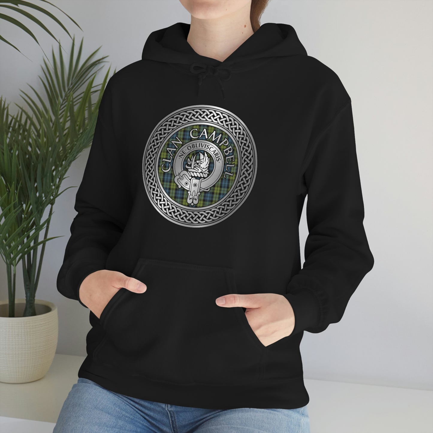 Clan Campbell Crest & Tartan Unisex Heavy Blend™ Hooded Sweatshirt