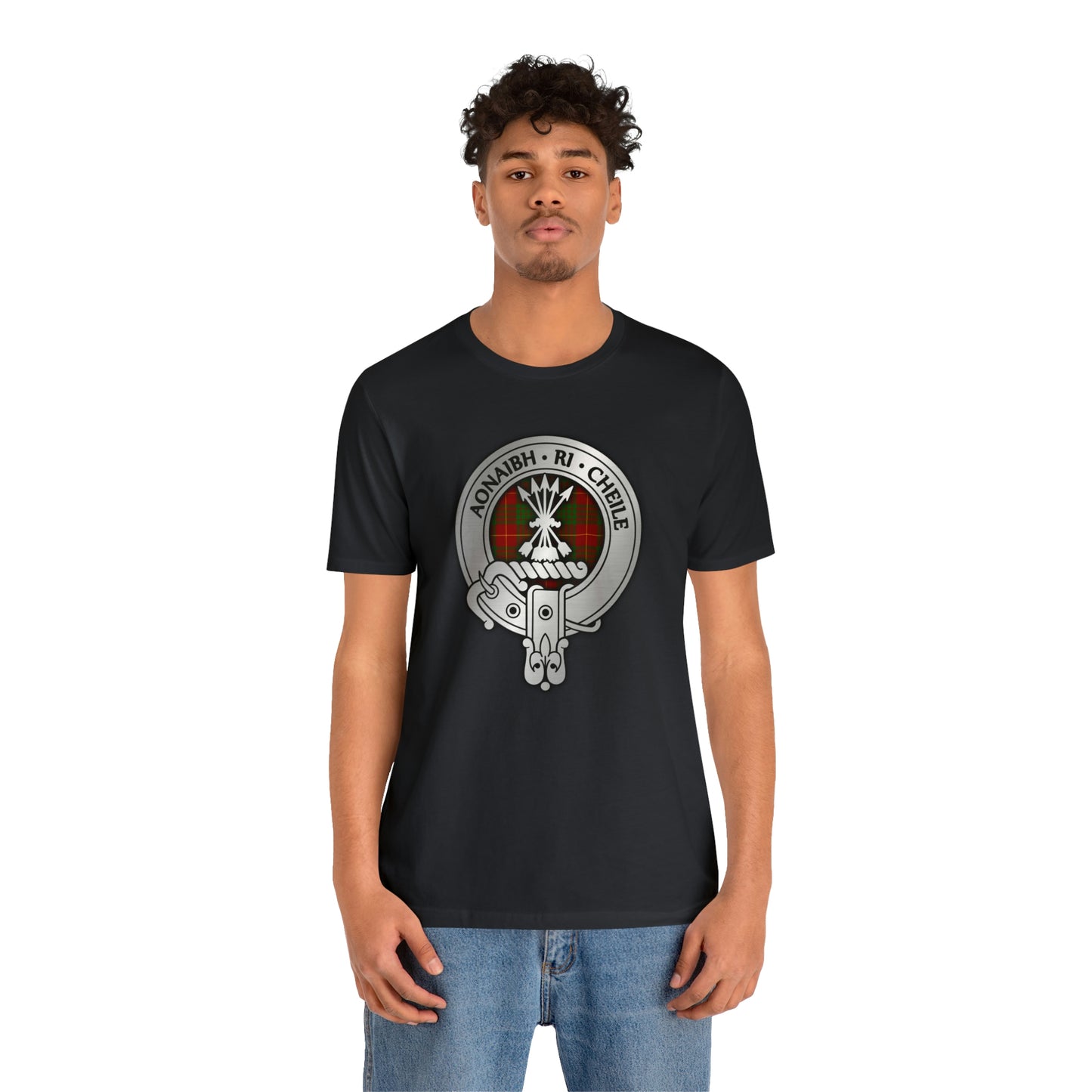 Clan Cameron Crest & Tartan | Unisex T-Shirt