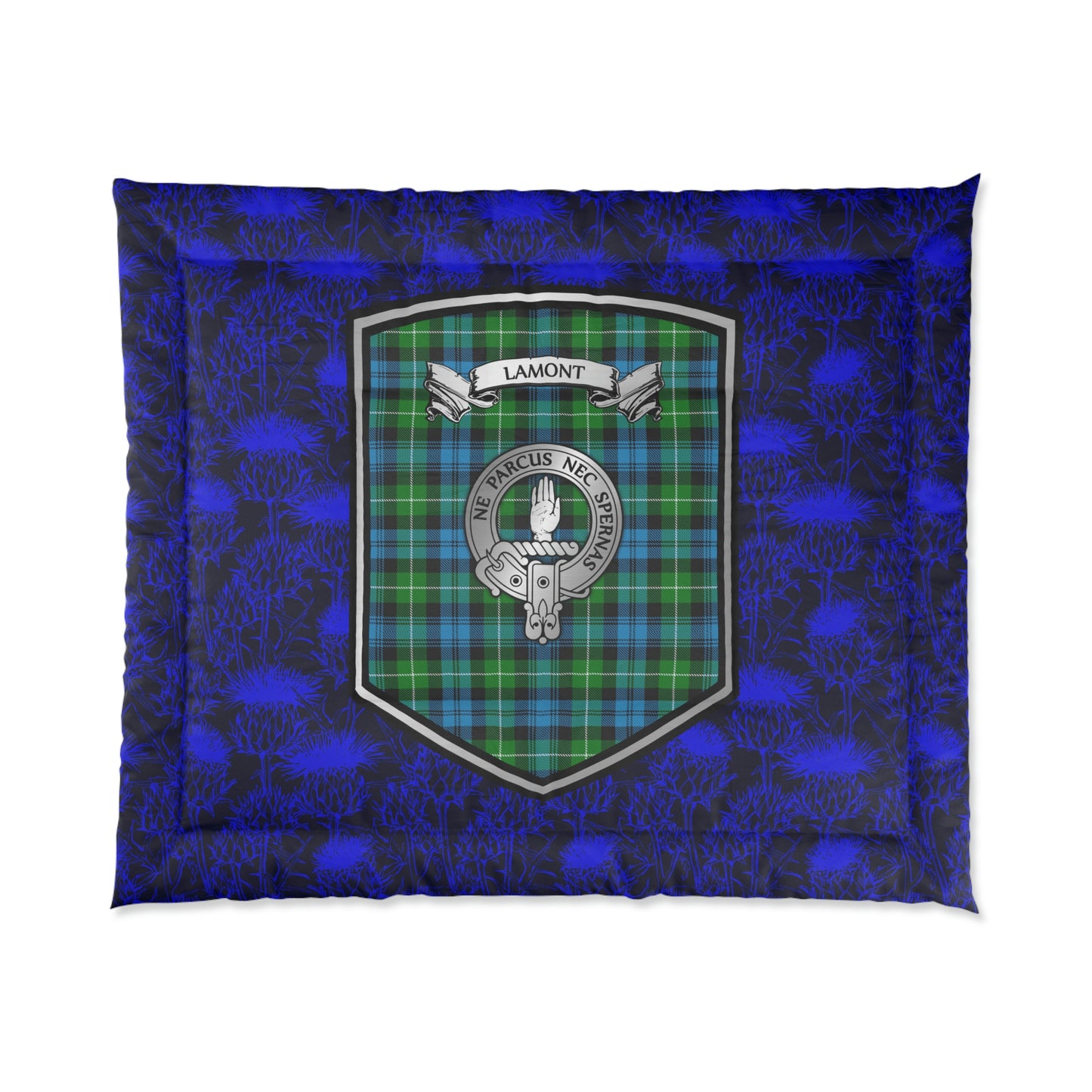 Clan Lamont Crest & Tartan Comforter