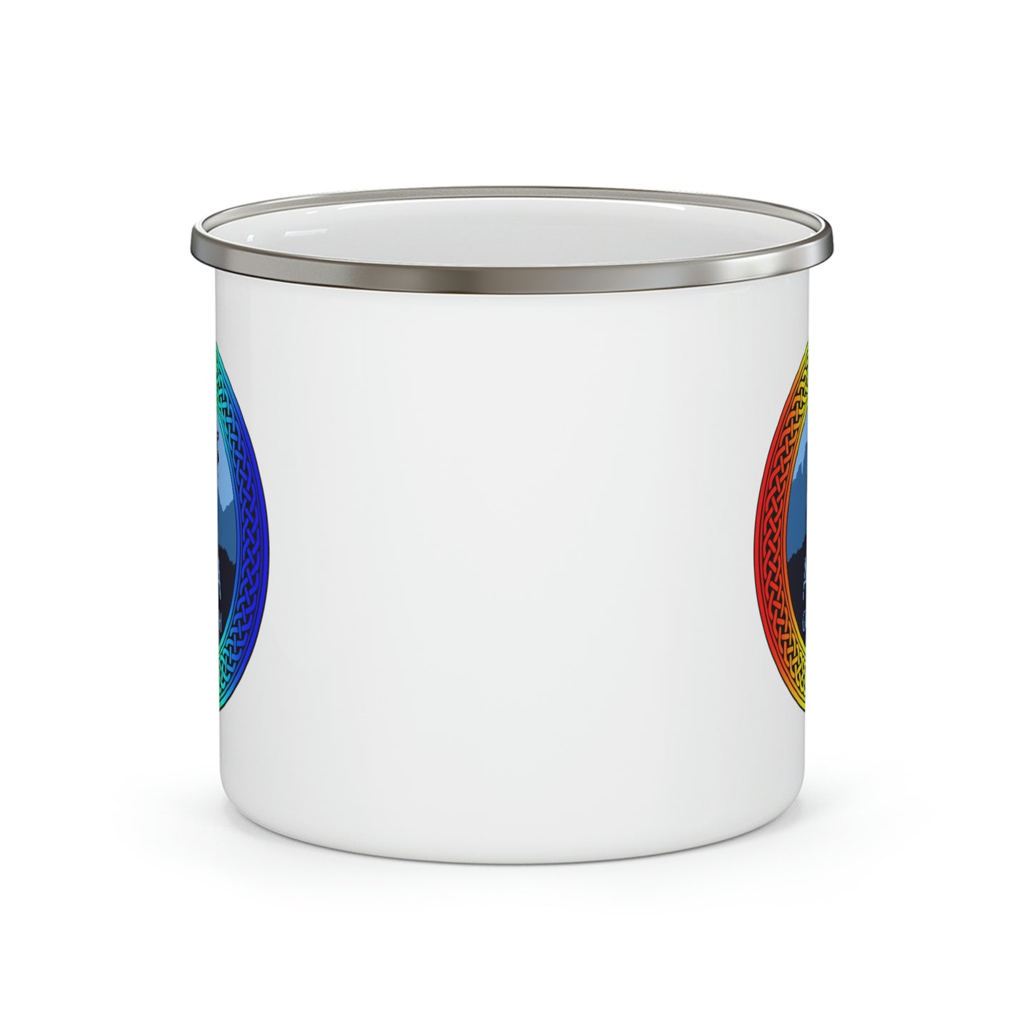 Alba Gu Brath Rainbow Knot Enamel Camping Mug