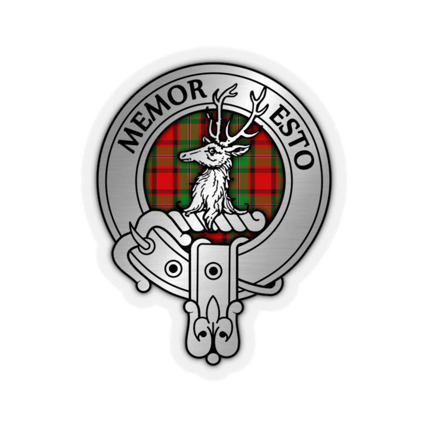 Clan MacPhail Crest & Tartan Kiss-Cut Stickers