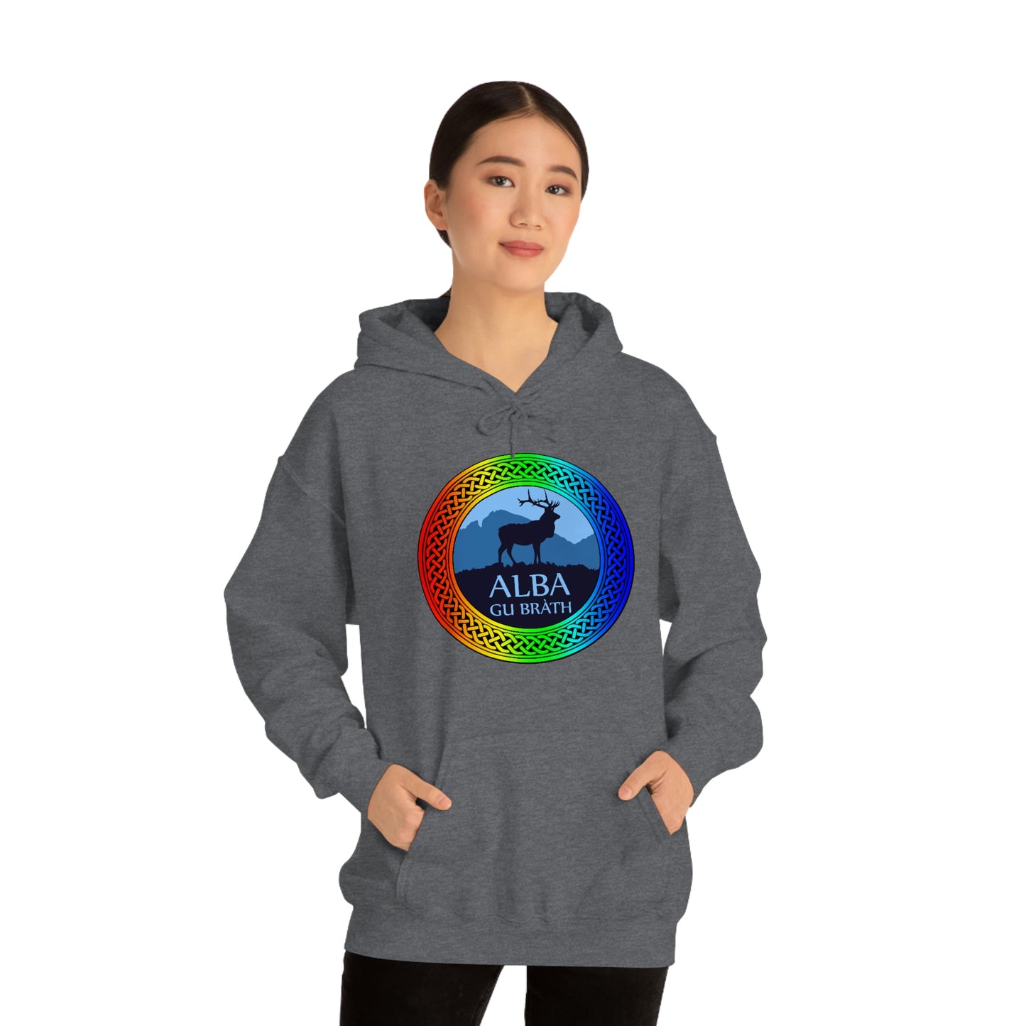 Alba Gu Brath Rainbow Knot Unisex Heavy Blend™ Hooded Sweatshirt