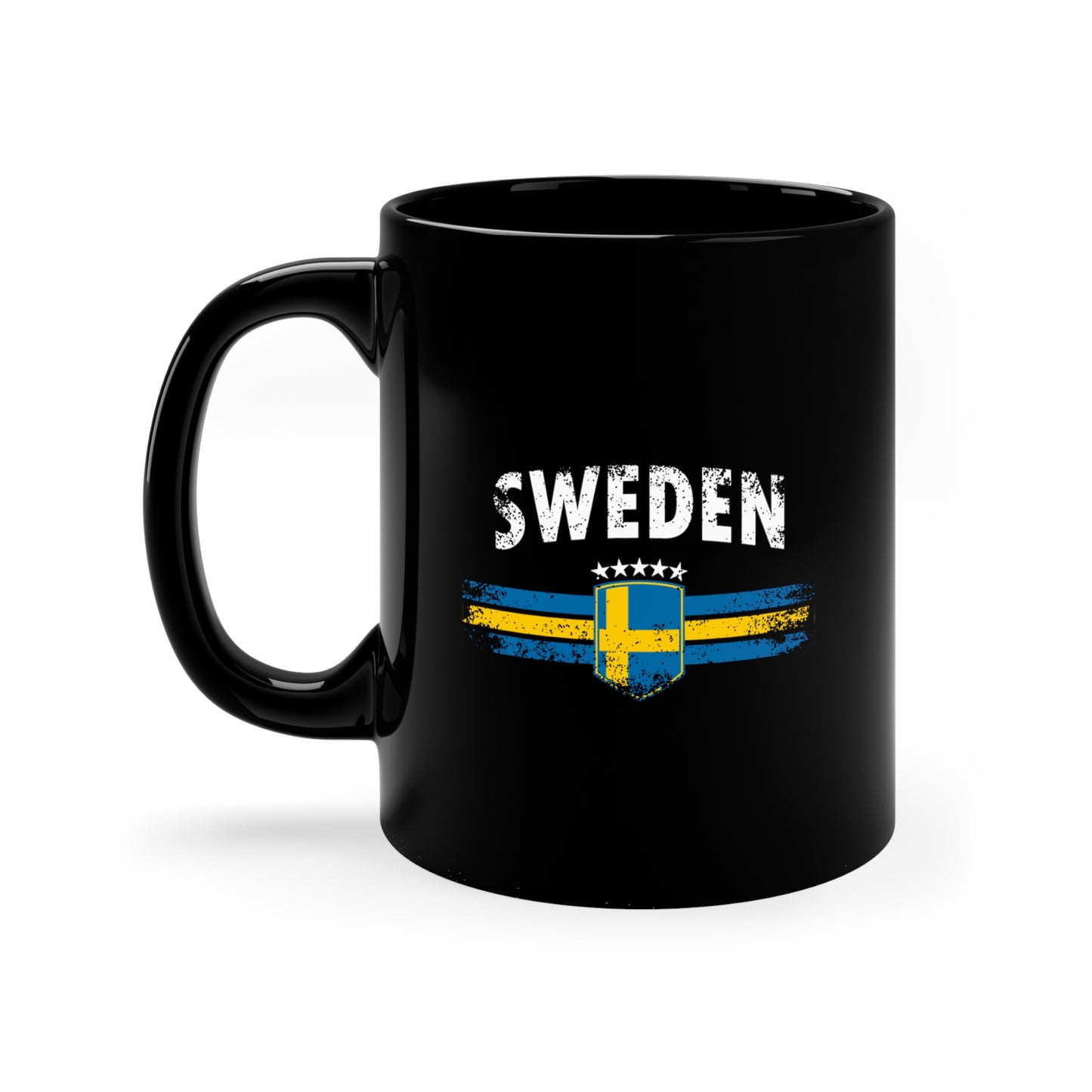 Scandi Nations - Sweden 11oz Black Mug