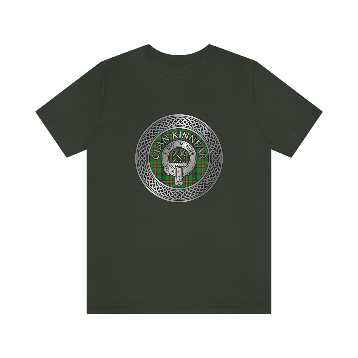 Clan Kinnear Crest & Tartan Knot T-Shirt