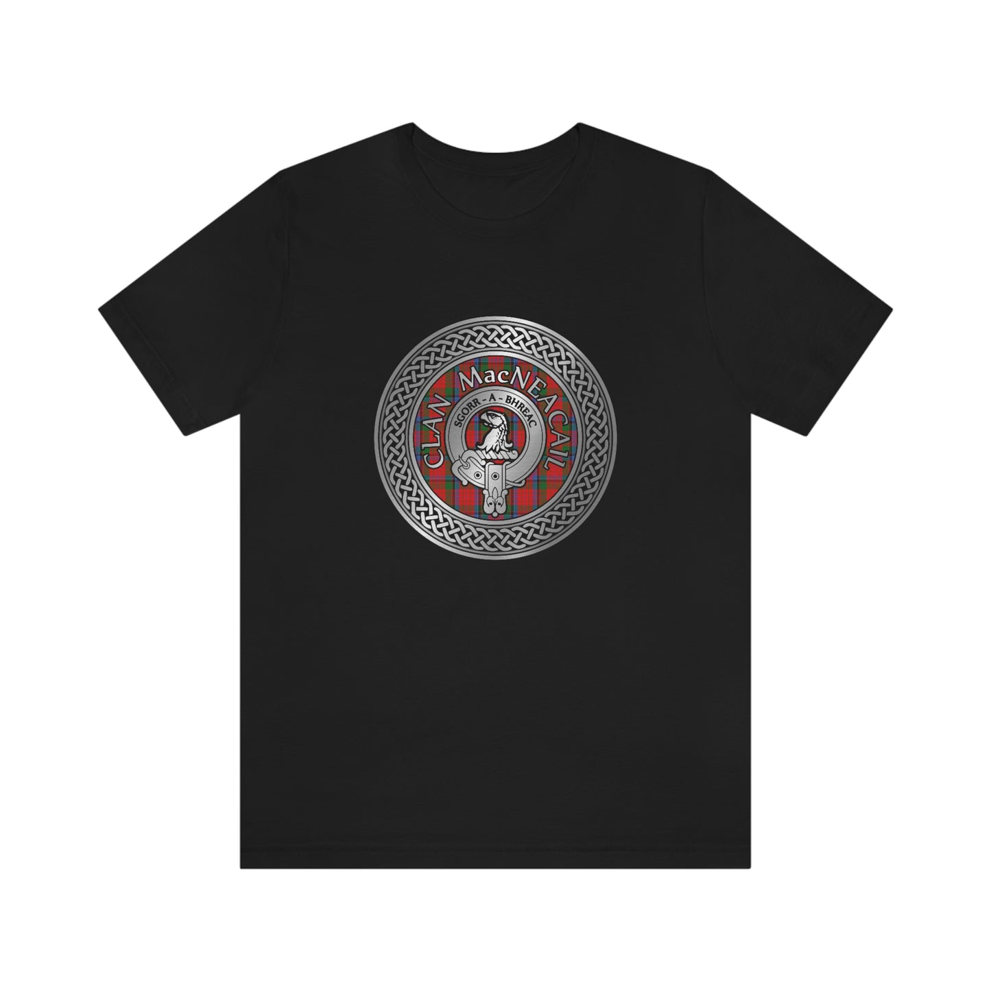 Clan MacNicol Crest & Tartan Knot T-Shirt