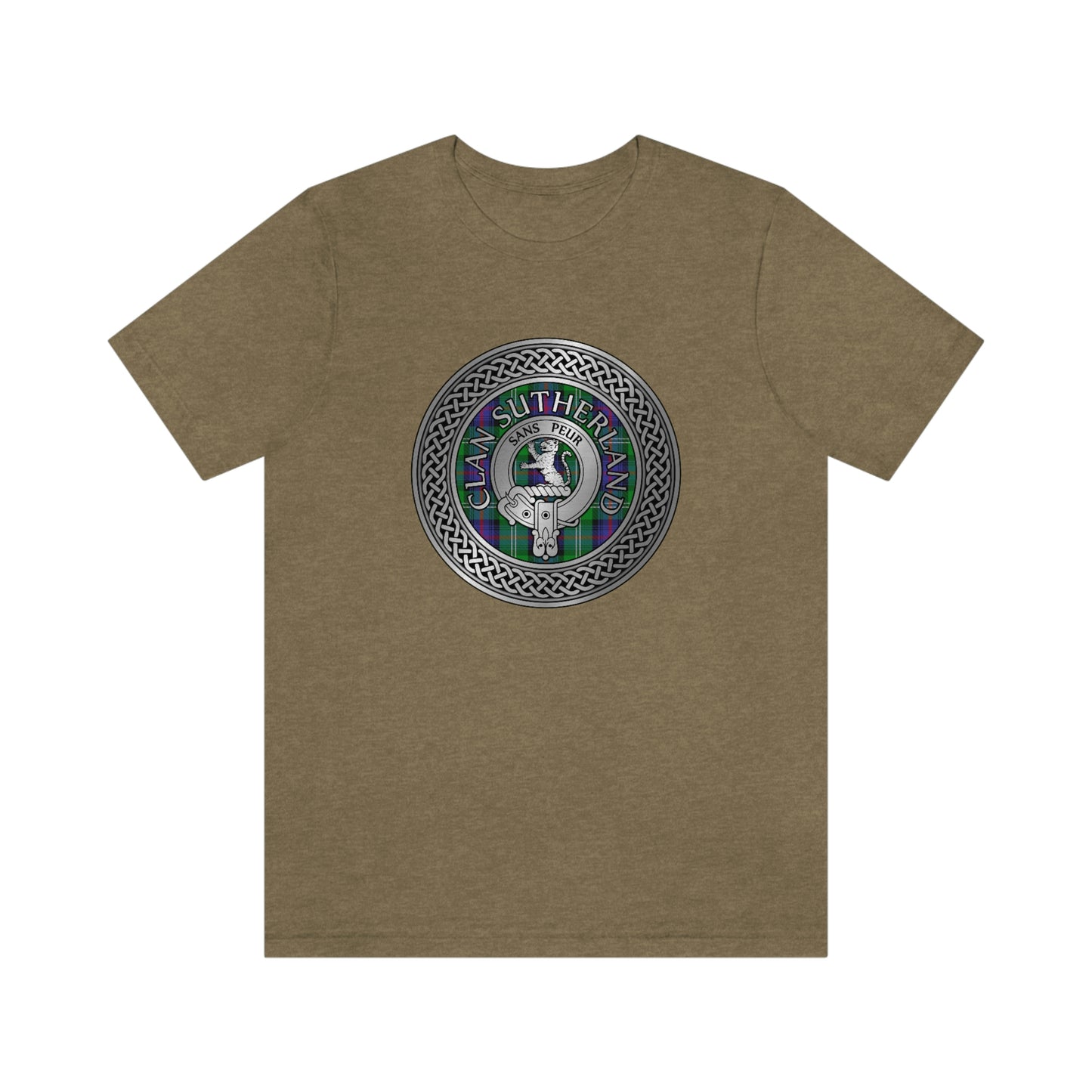 Clan Sutherland Crest & Tartan Knot T-Shirt