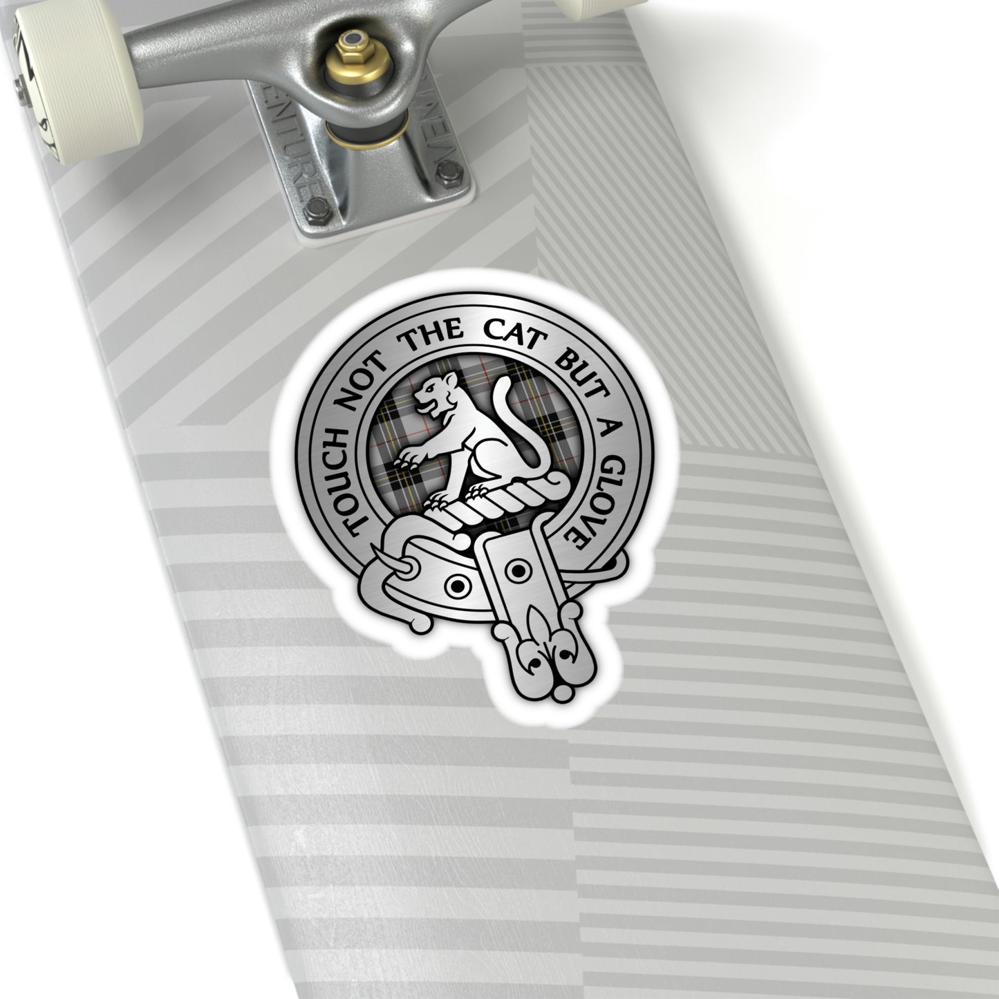 Clan MacPherson Crest & Tartan Kiss-Cut Stickers