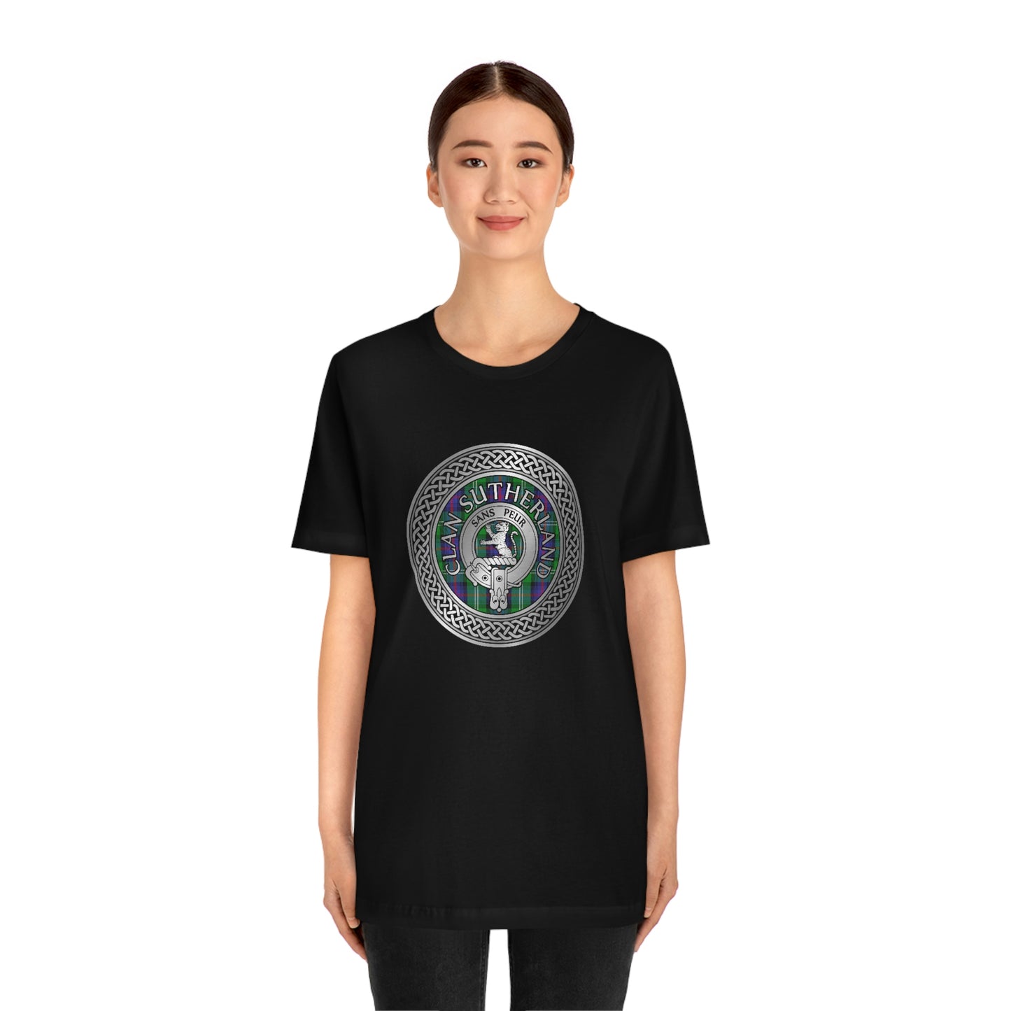 Clan Sutherland Crest & Tartan Knot T-Shirt