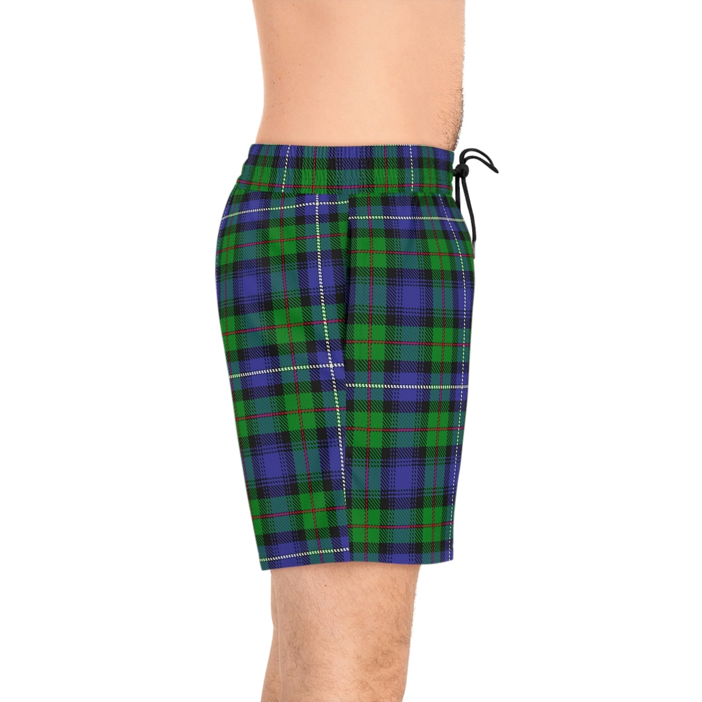 Clan Donnachaidh Hunting Tartan Men's Mid-Length Swim Shorts (AOP)