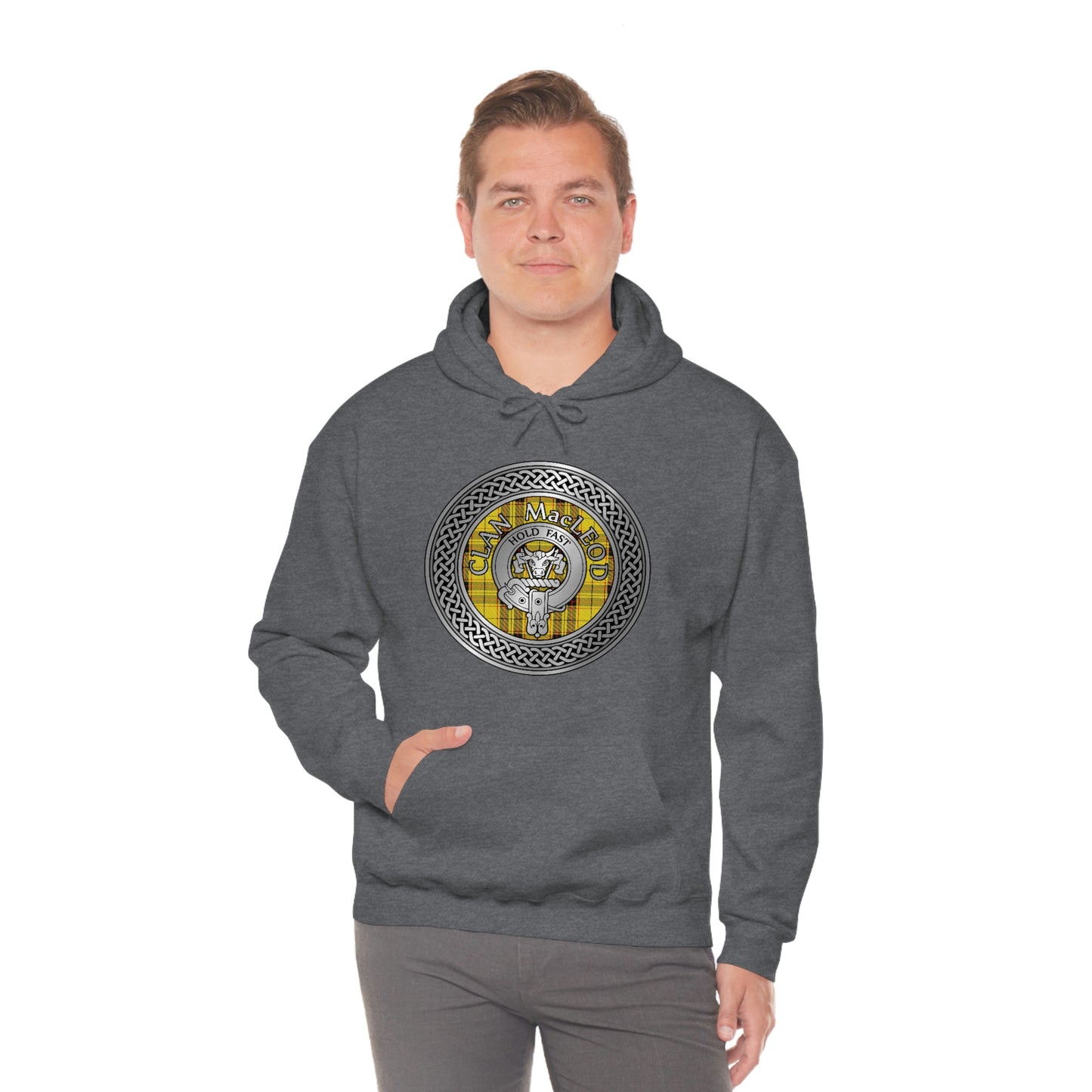 Clan MacLeod Crest & Tartan Unisex Heavy Blend™ Hooded Sweatshirt