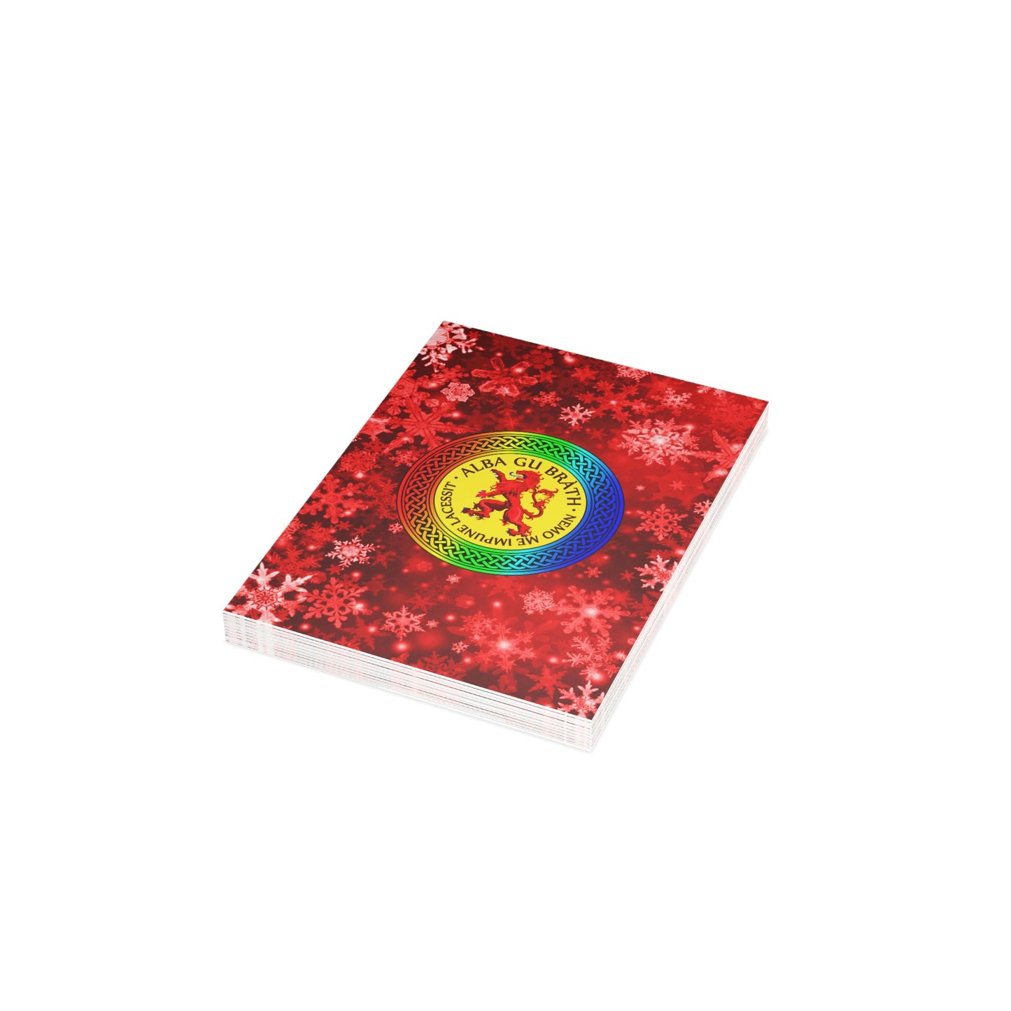 Alba Gu Brath Lion Rampant Rainbow Knot Greeting Cards (1, 10, 30, and 50pcs)