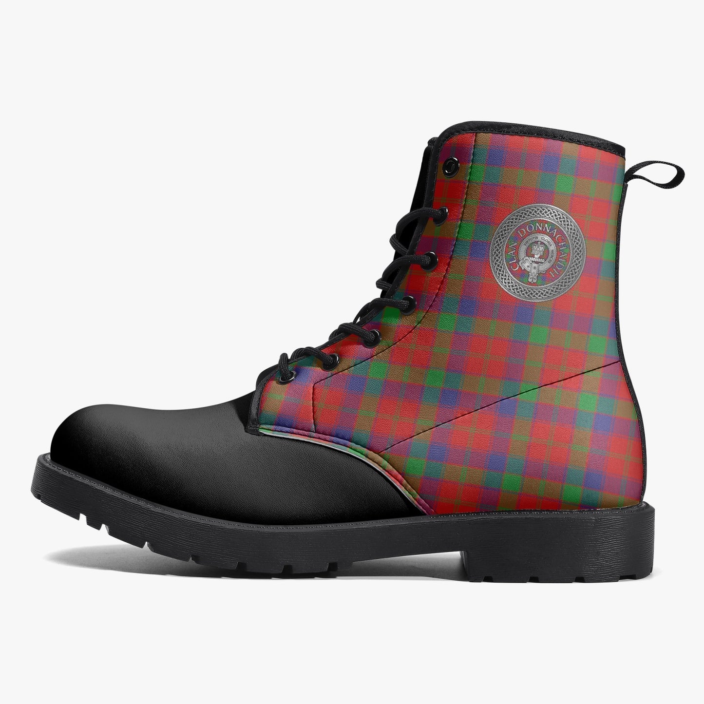 Clan Donnachaidh (Robertson) Crest & Tartan Leather Boots