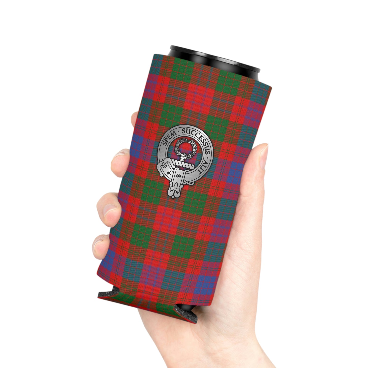 Clan Ross Crest & Tartan Can Cooler