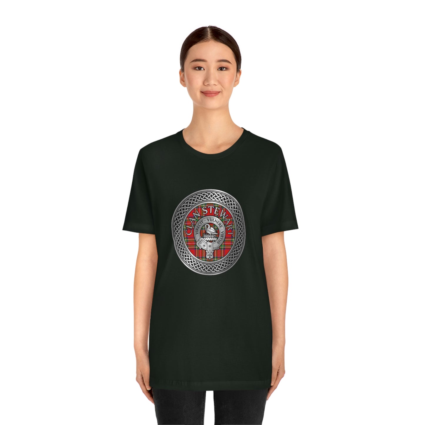 Clan Stewart Crest & Tartan Knot T-Shirt