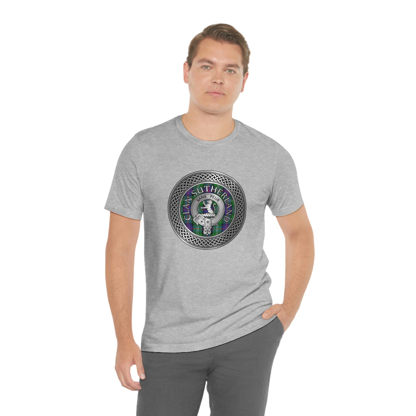 Clan Sutherland Crest & Tartan Knot T-Shirt