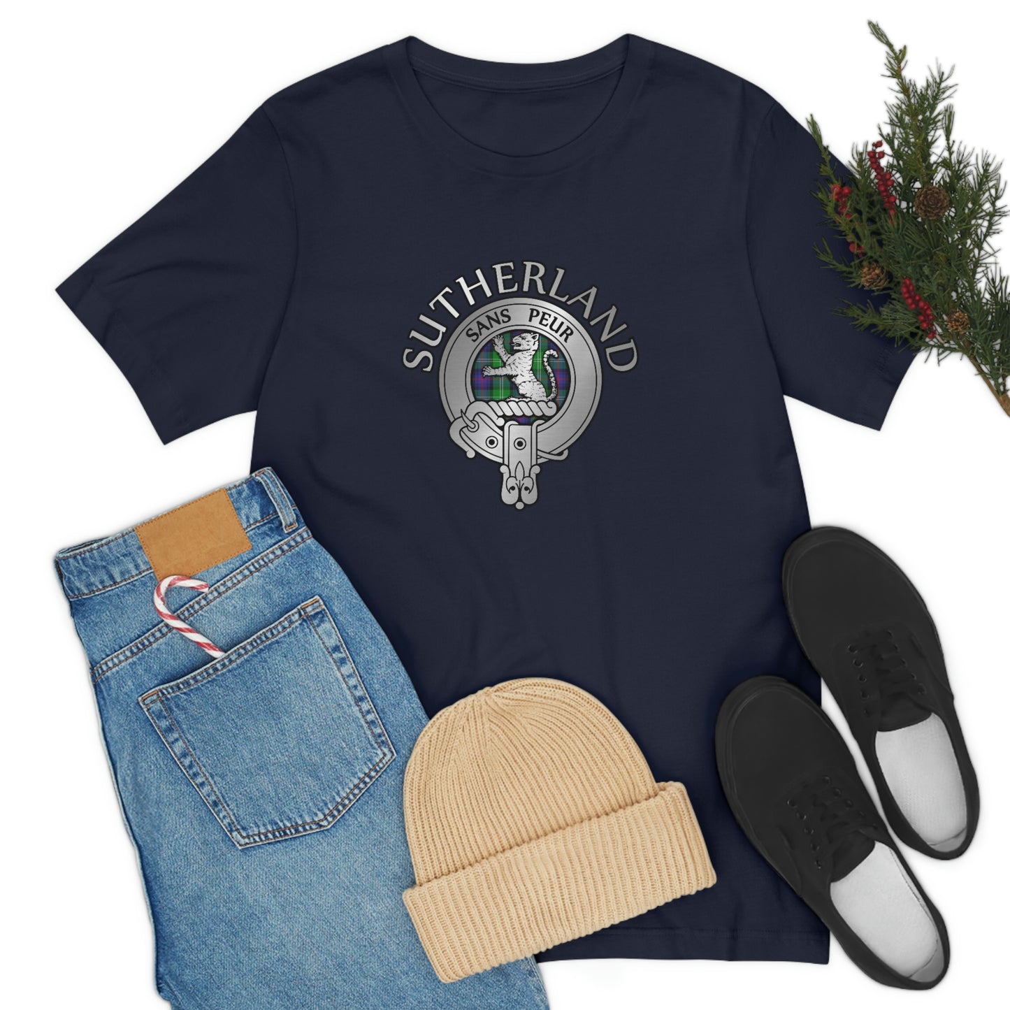 Clan Sutherland Crest & Tartan T-Shirt