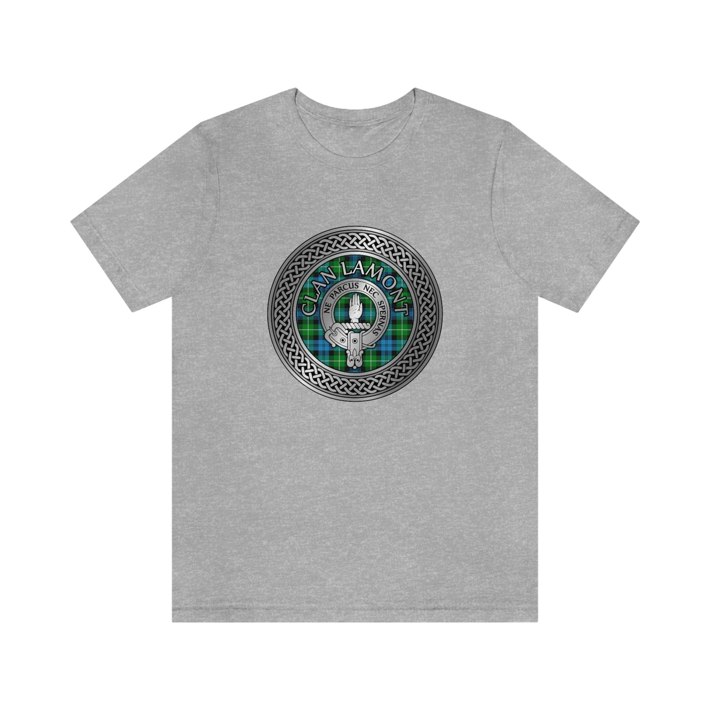 Clan Lamont Crest & Tartan Knot T-Shirt