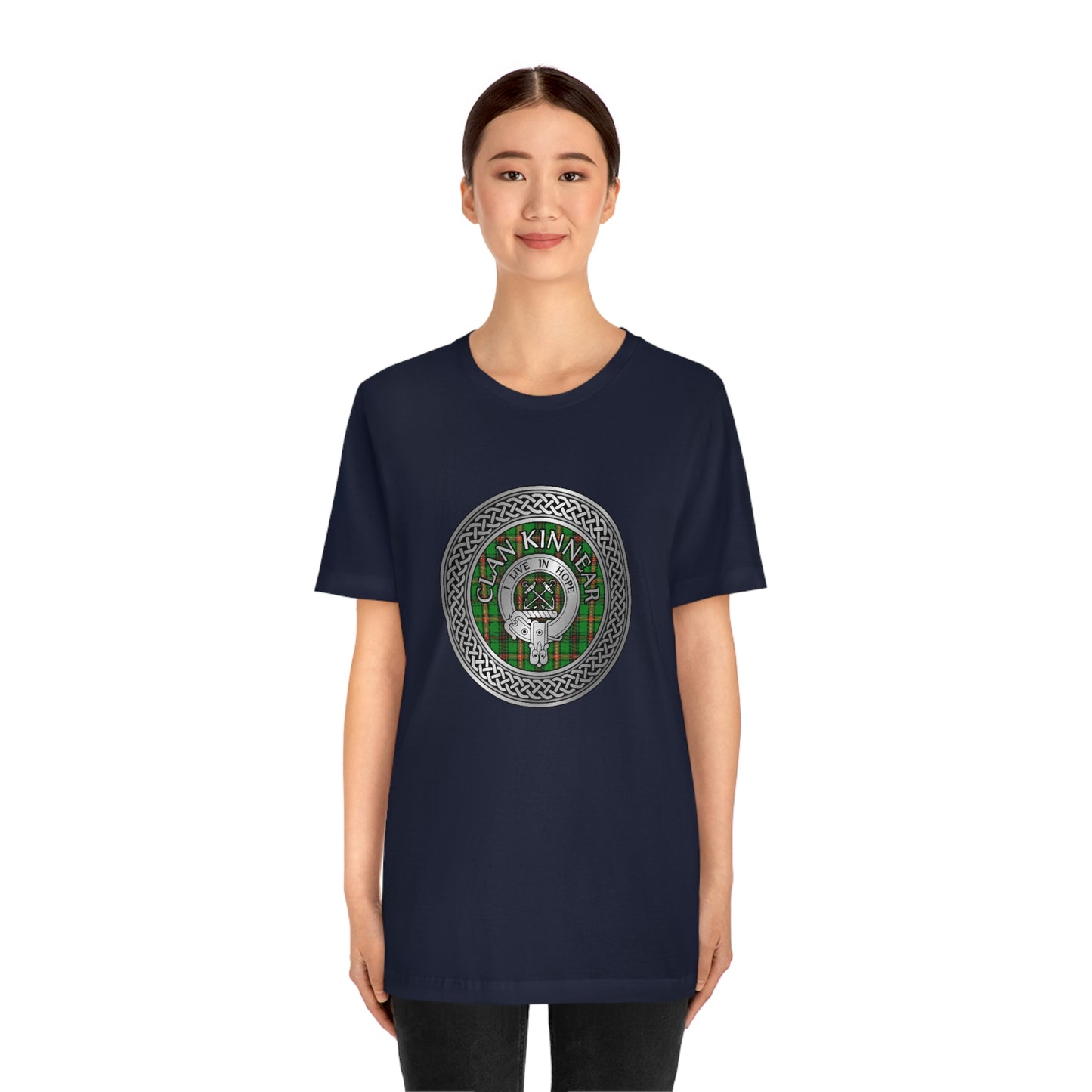 Clan Kinnear Crest & Tartan Knot T-Shirt