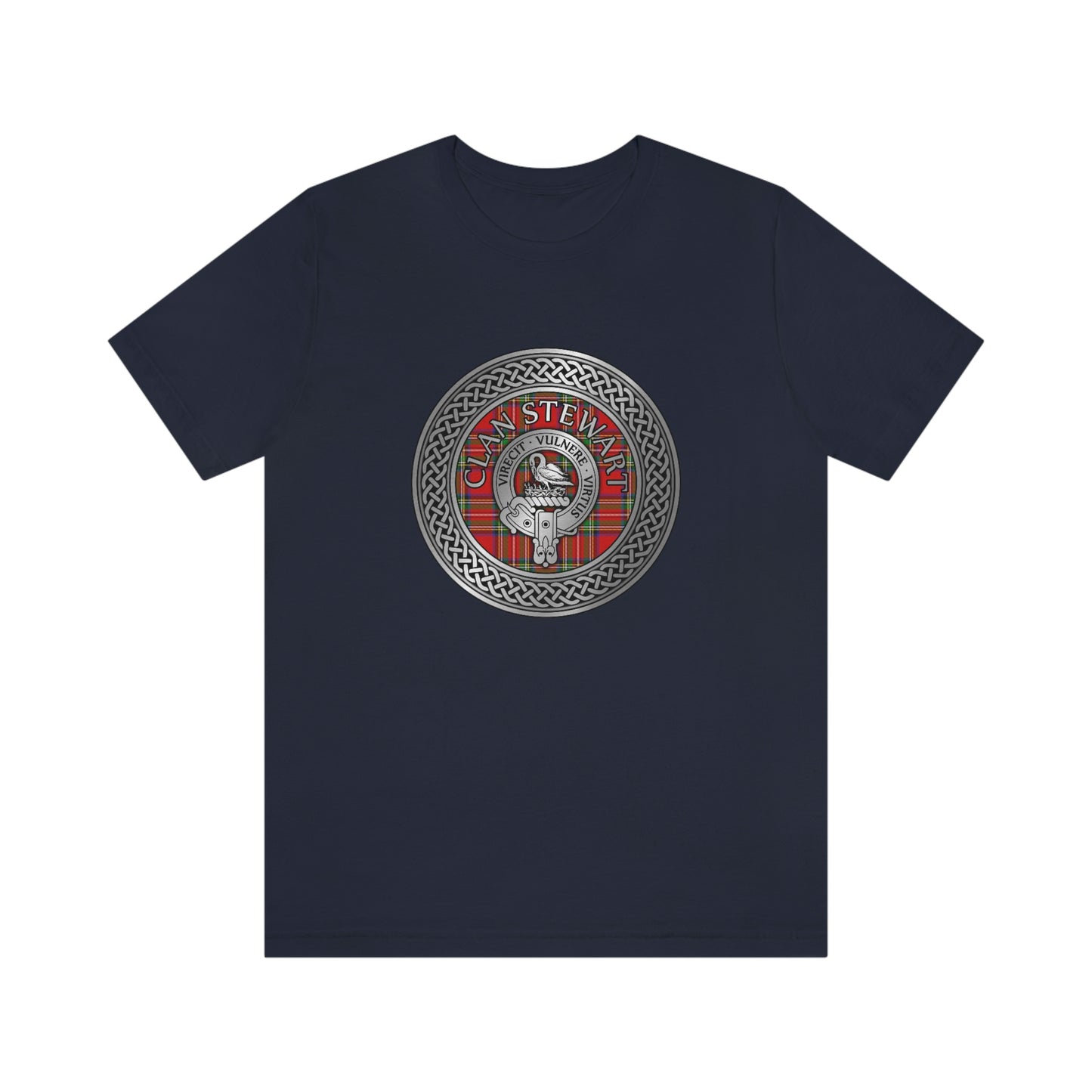 Clan Stewart Crest & Tartan Knot T-Shirt