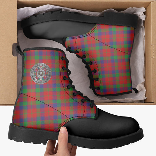 Clan Donnachaidh Crest & Tartan Leather Boot