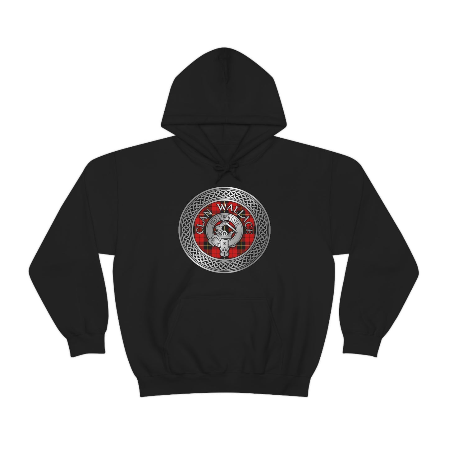 Clan Wallace Crest & Tartan Unisex Heavy Blend™ Hooded Sweatshirt