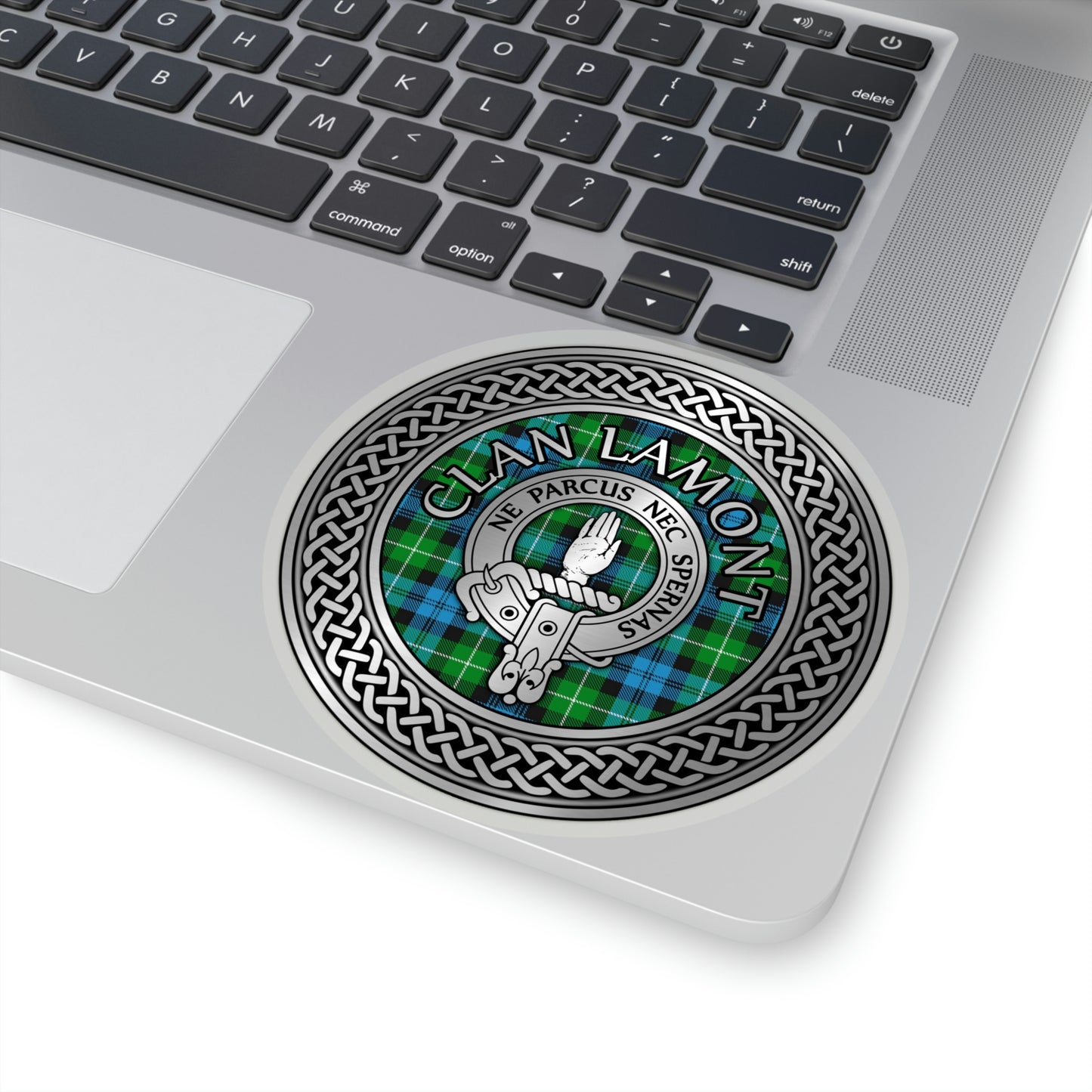 Clan Lamont Crest & Tartan Knot Kiss-Cut Stickers