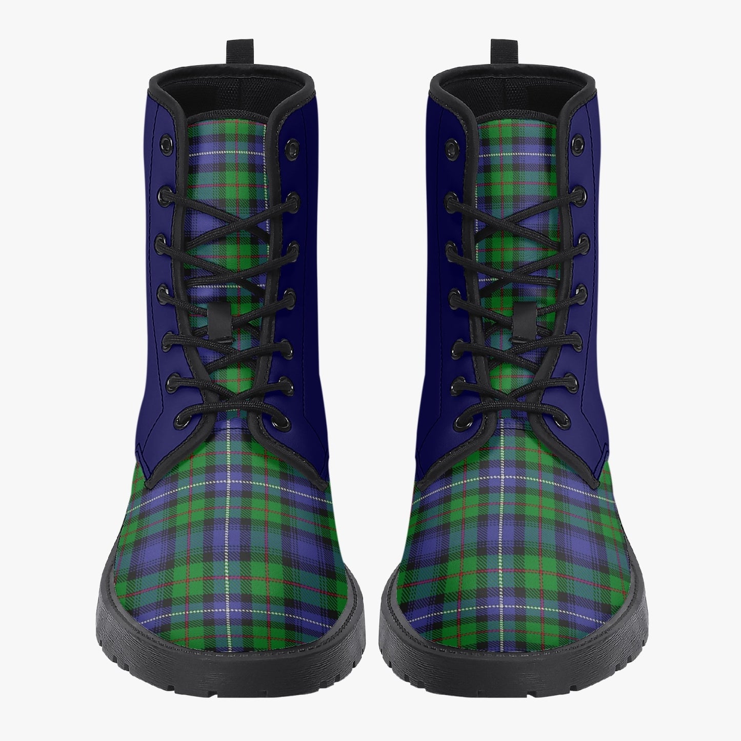 Clan Donnachaidh (Robertson) Crest & Hunting Tartan Leather Boots