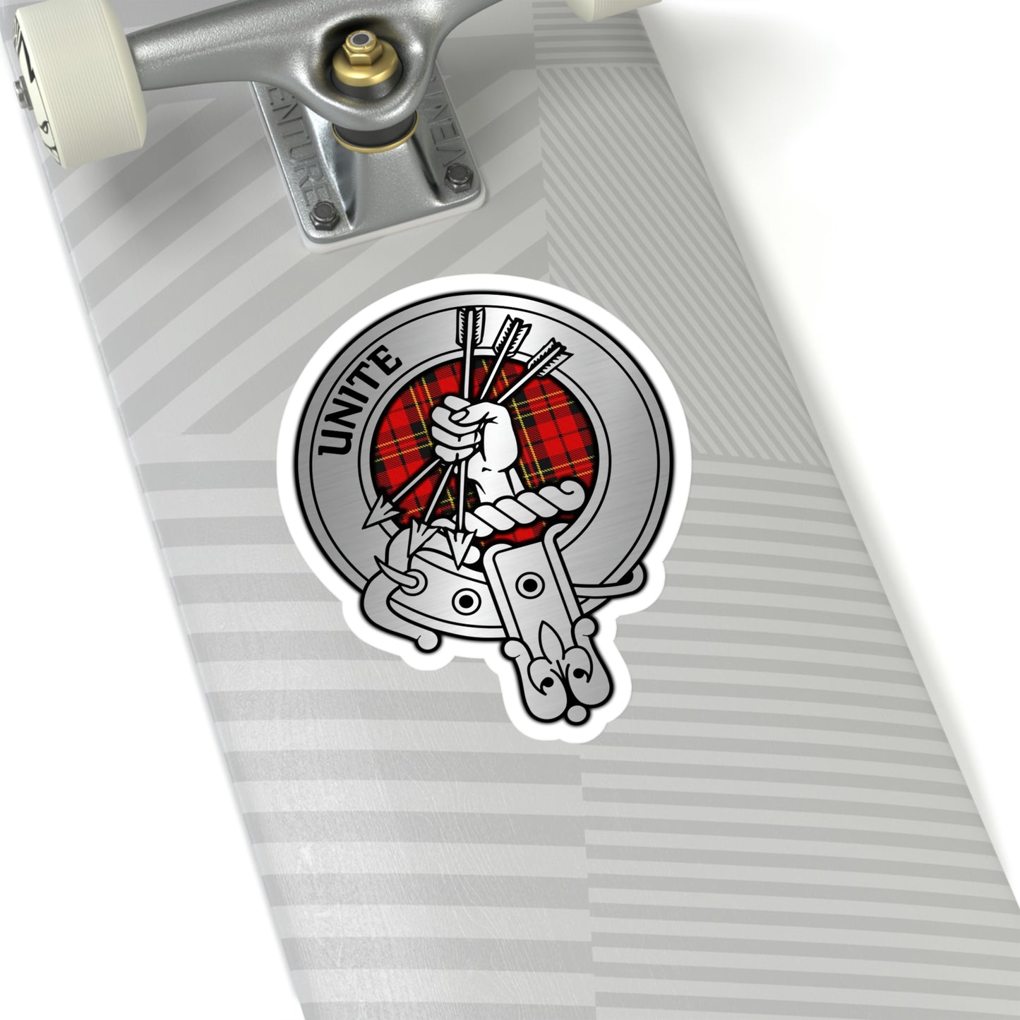 Clan Brodie Crest & Tartan Kiss-Cut Stickers