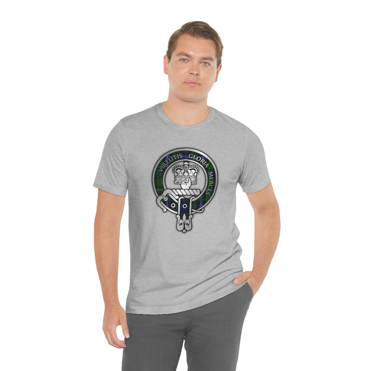 Clan Donnachaidh (Robertson) Hunting Tartan Crest T-Shirt