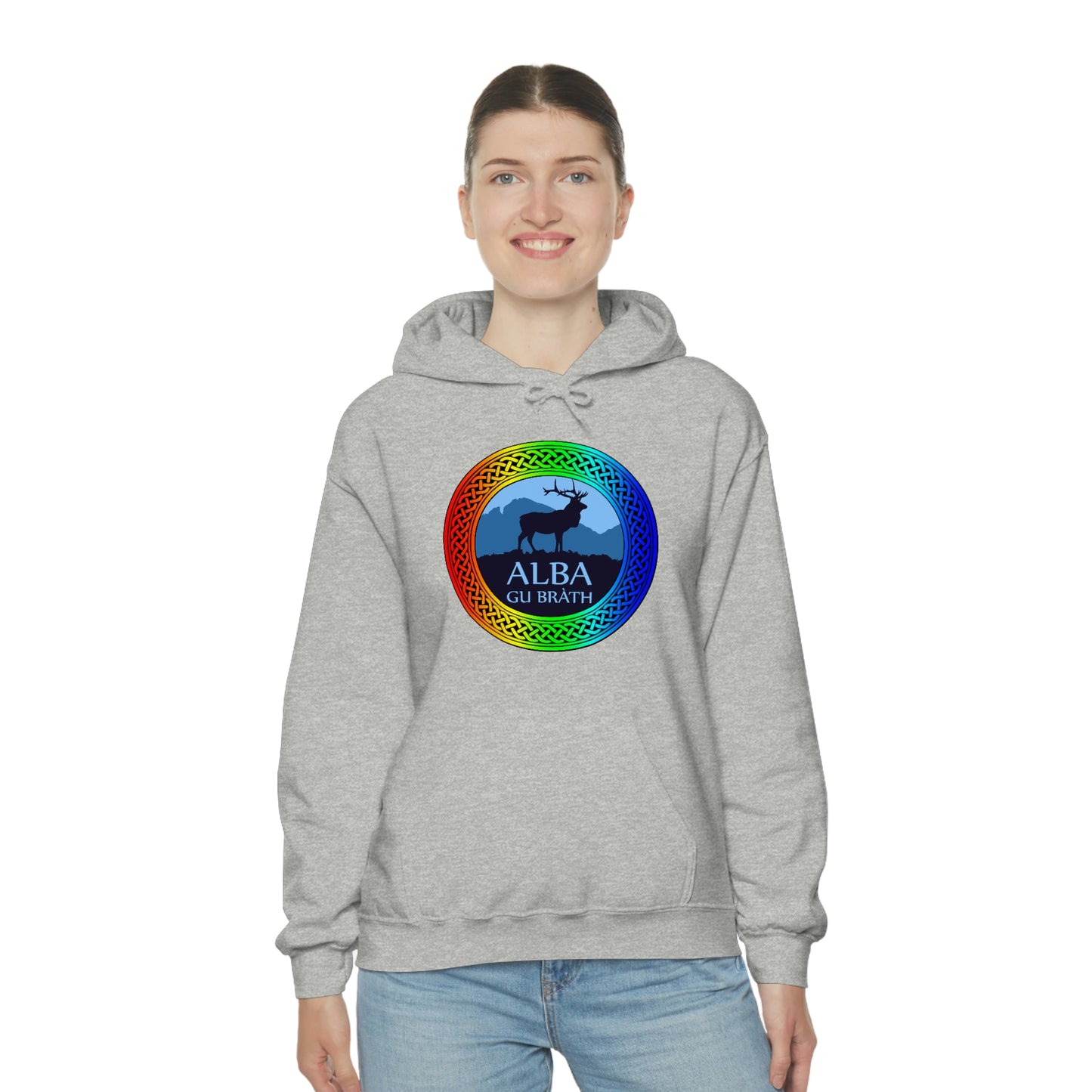 Alba Gu Brath Rainbow Knot Unisex Heavy Blend™ Hooded Sweatshirt