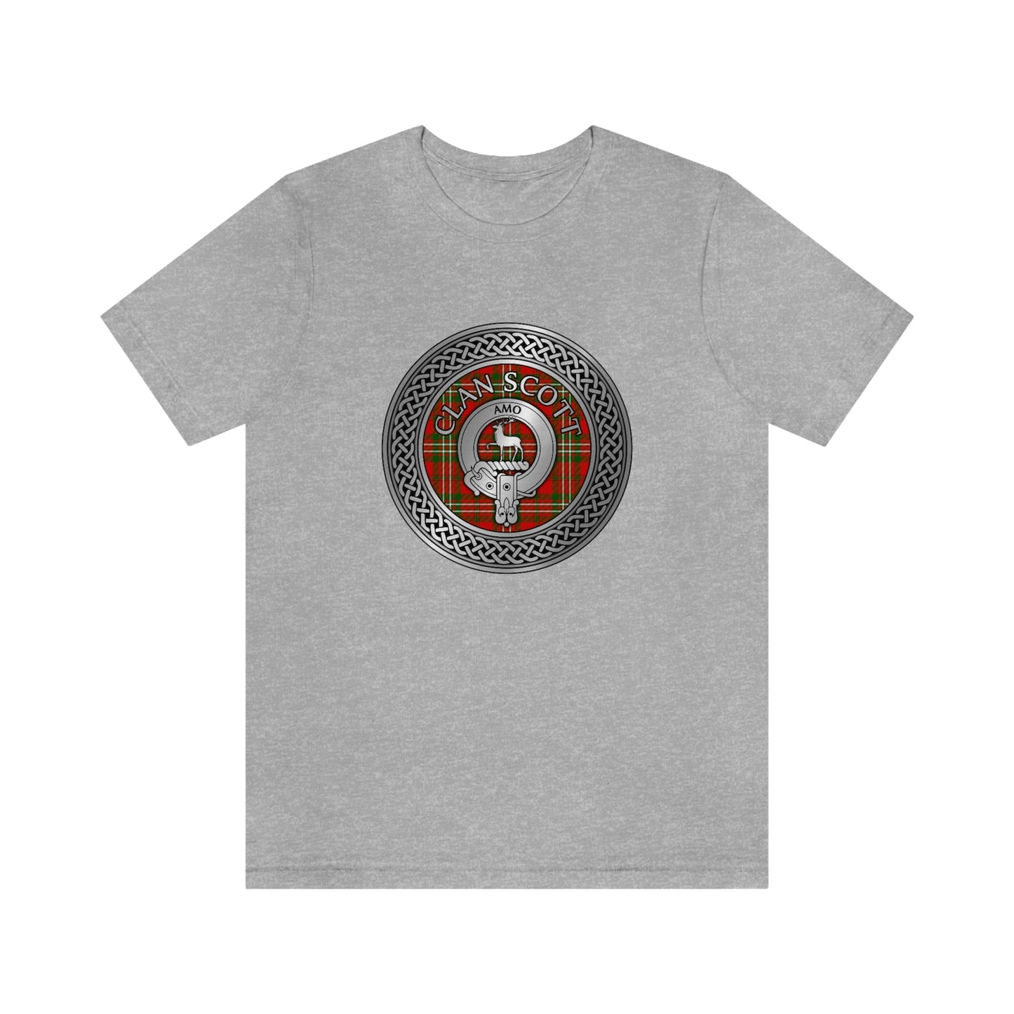 Clan Scott Crest & Tartan Knot T-Shirt