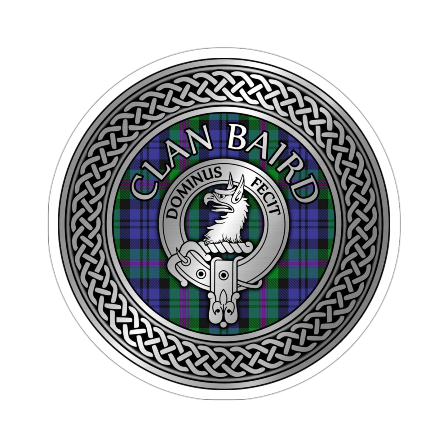 Clan Baird Crest & Tartan Kiss-Cut Stickers