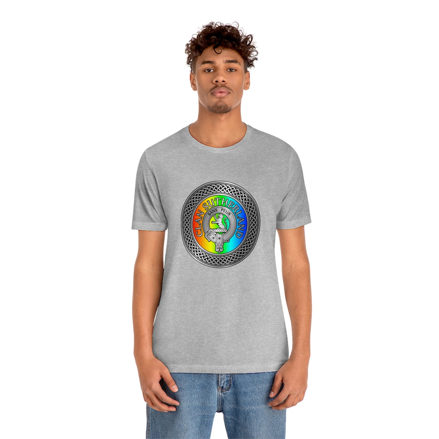 Clan Sutherland Crest & Rainbow Knot T-Shirt