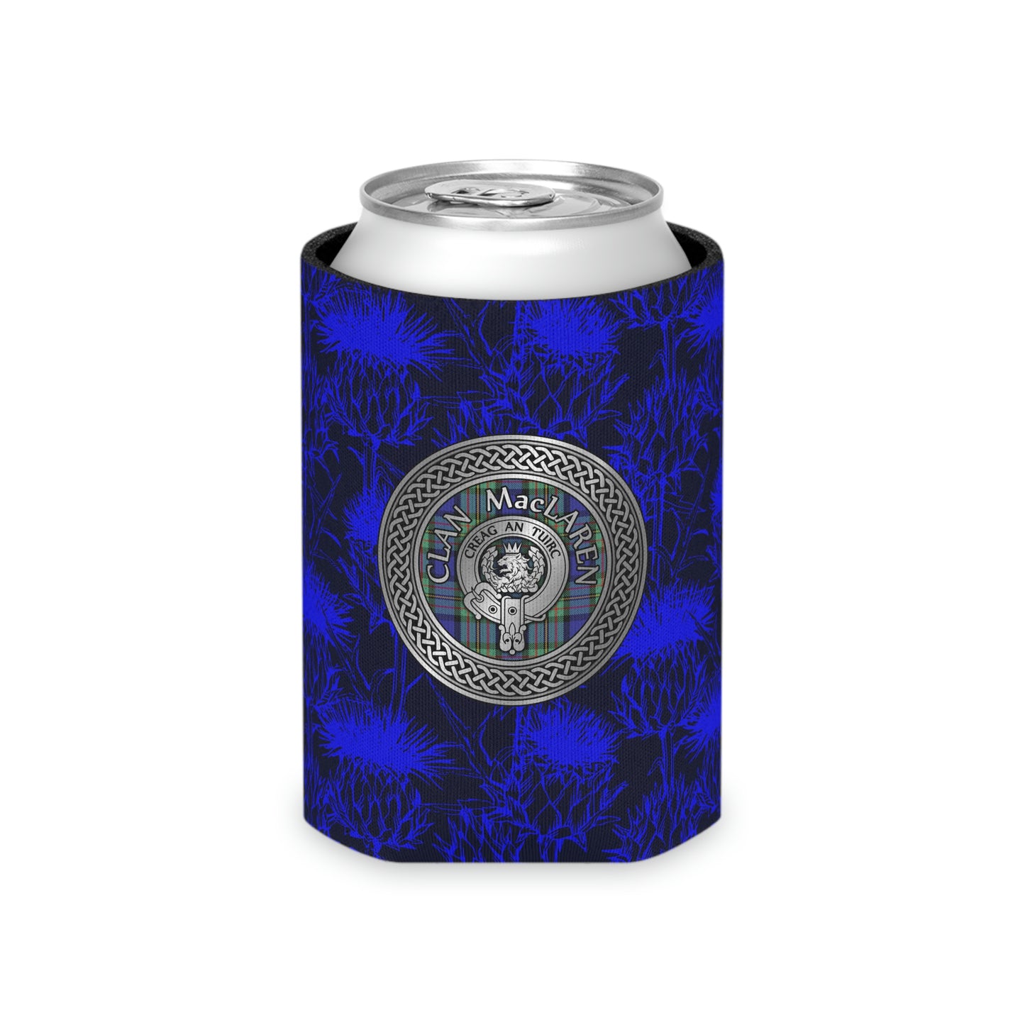 Clan MacLaren Crest & Tartan Celtic Knot Can Cooler