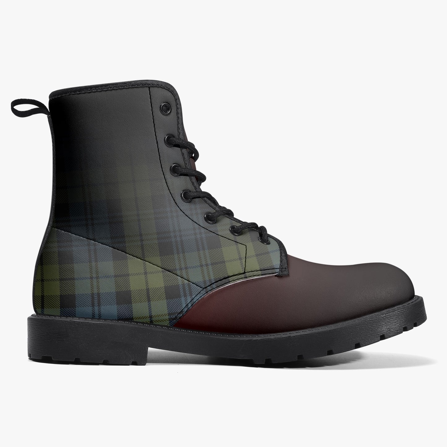 Clan Campbell Crest & Tartan Leather Boots