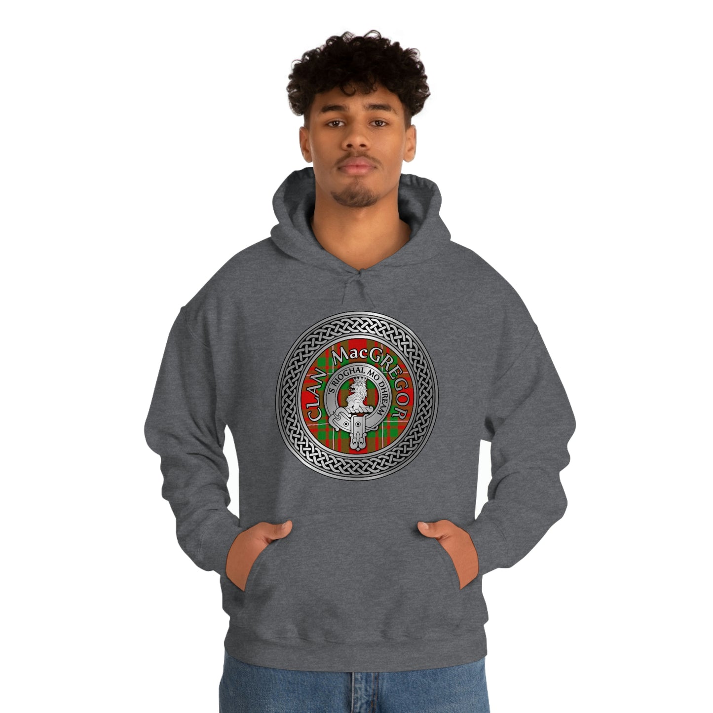 Clan MacGregor Crest & Tartan Unisex Heavy Blend™ Hooded Sweatshirt