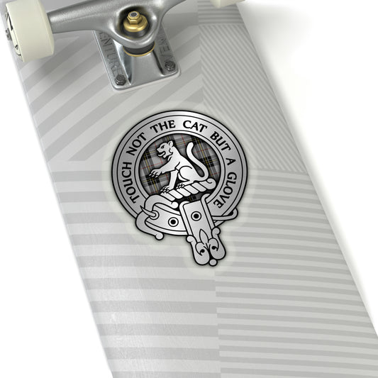 Clan MacPherson Crest & Tartan Kiss-Cut Stickers