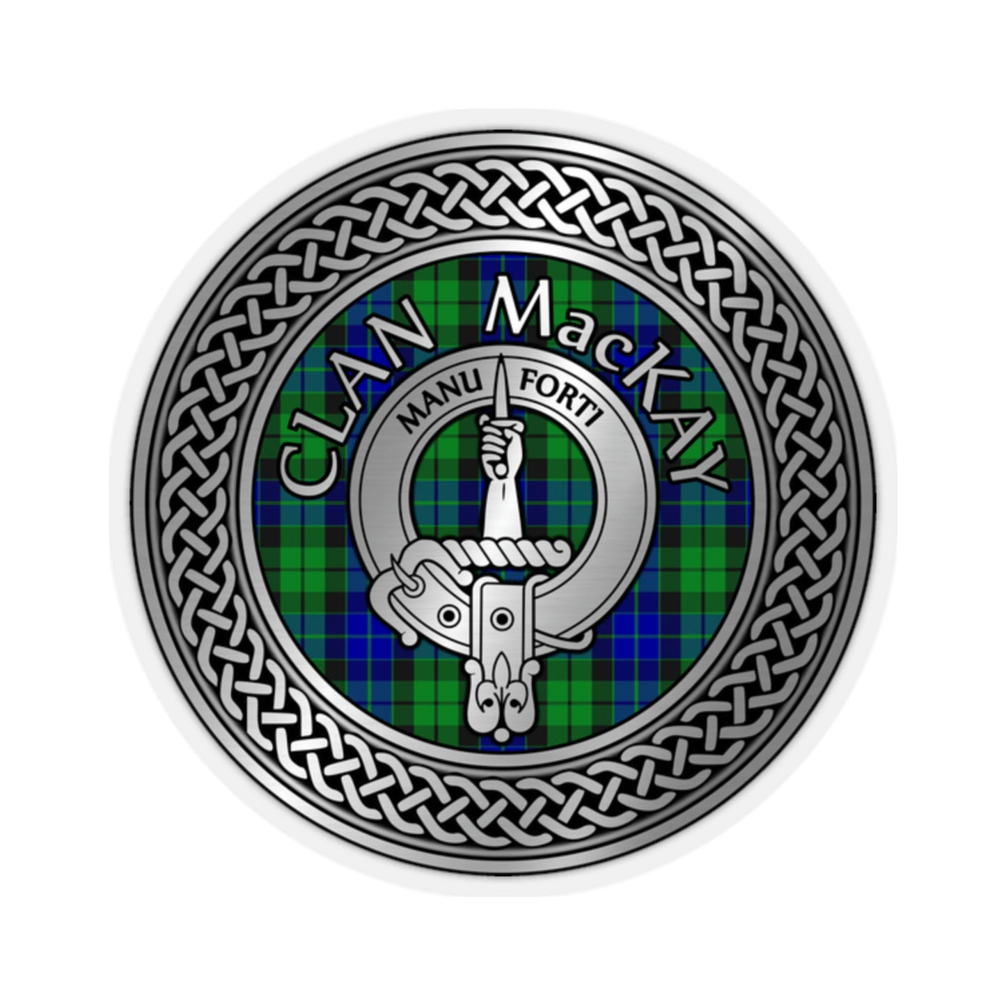 Clan MacKay Crest & Tartan Kiss-Cut Stickers